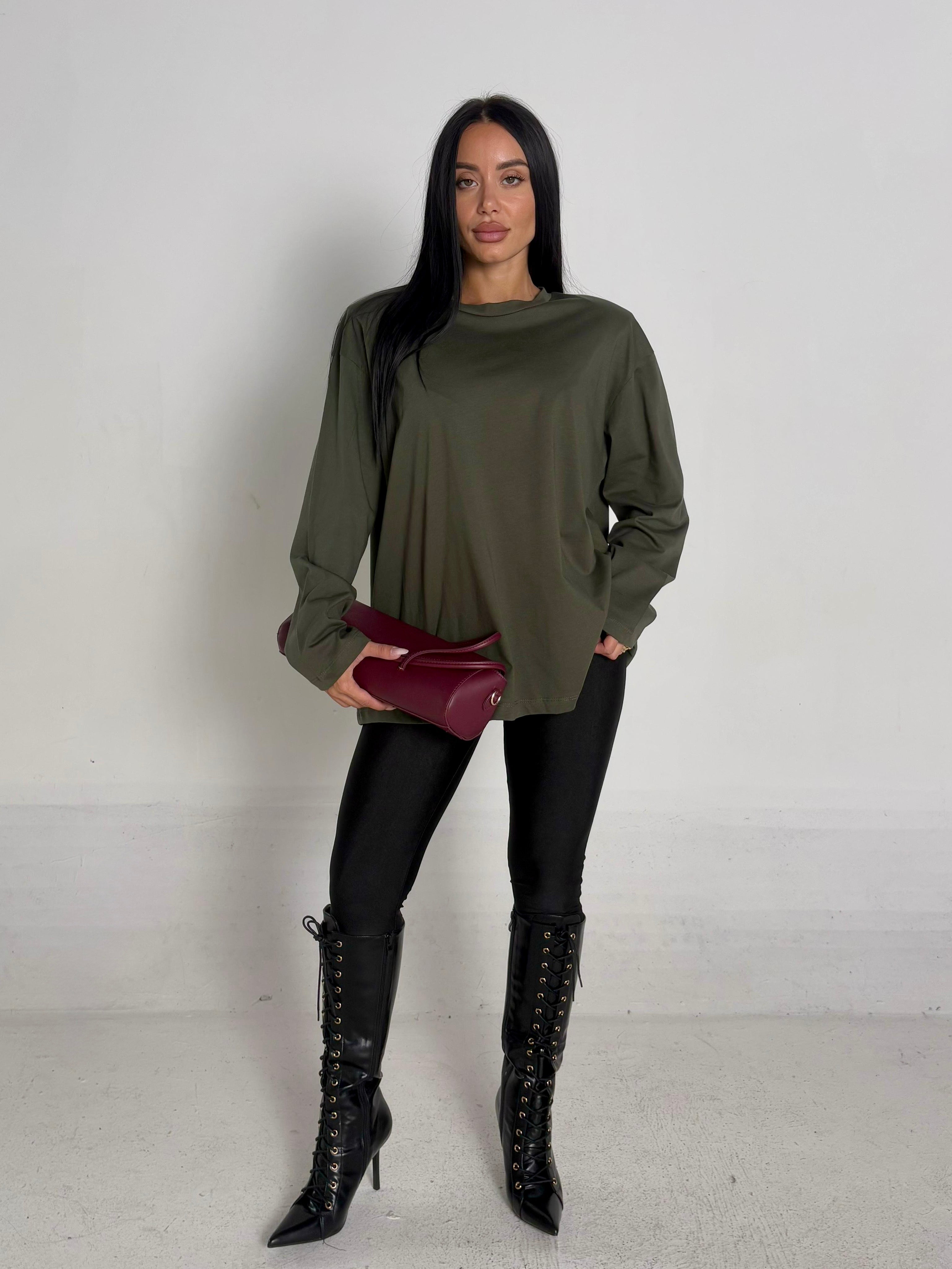 Maglia west con spalline verde
