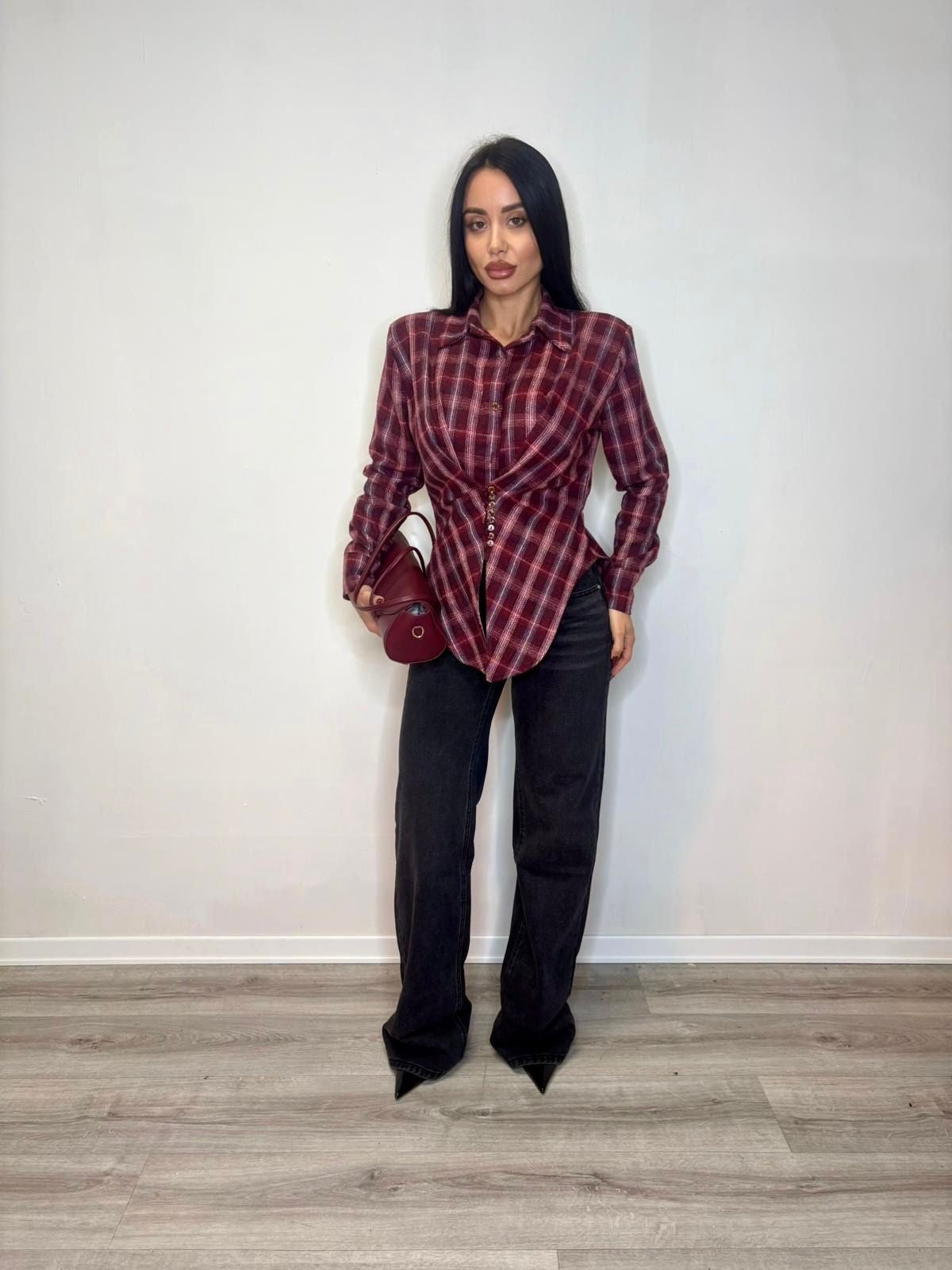 Camicia tartan avvitata