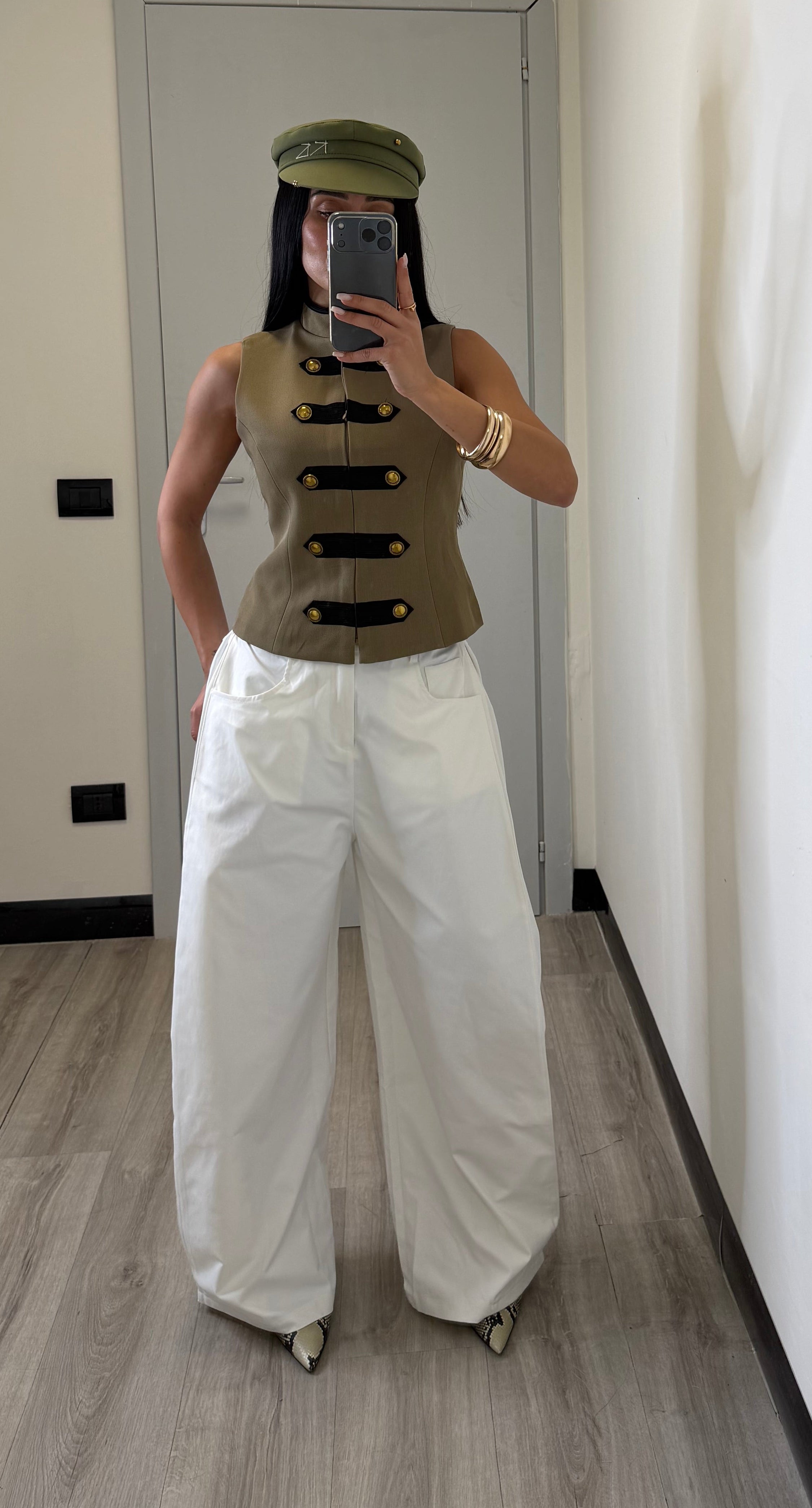 Pantalone ballon bianco