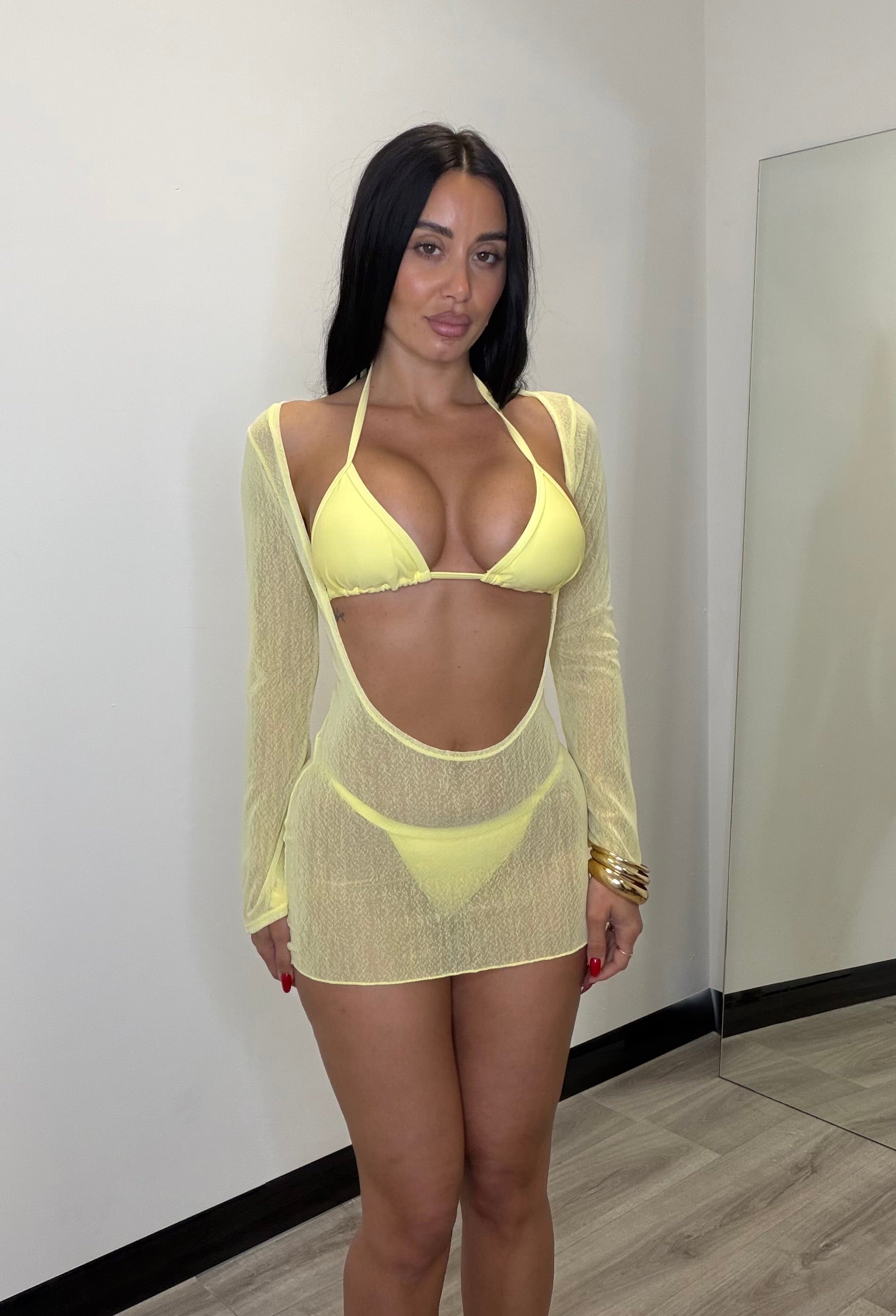 Bikini triangolo con copricostume