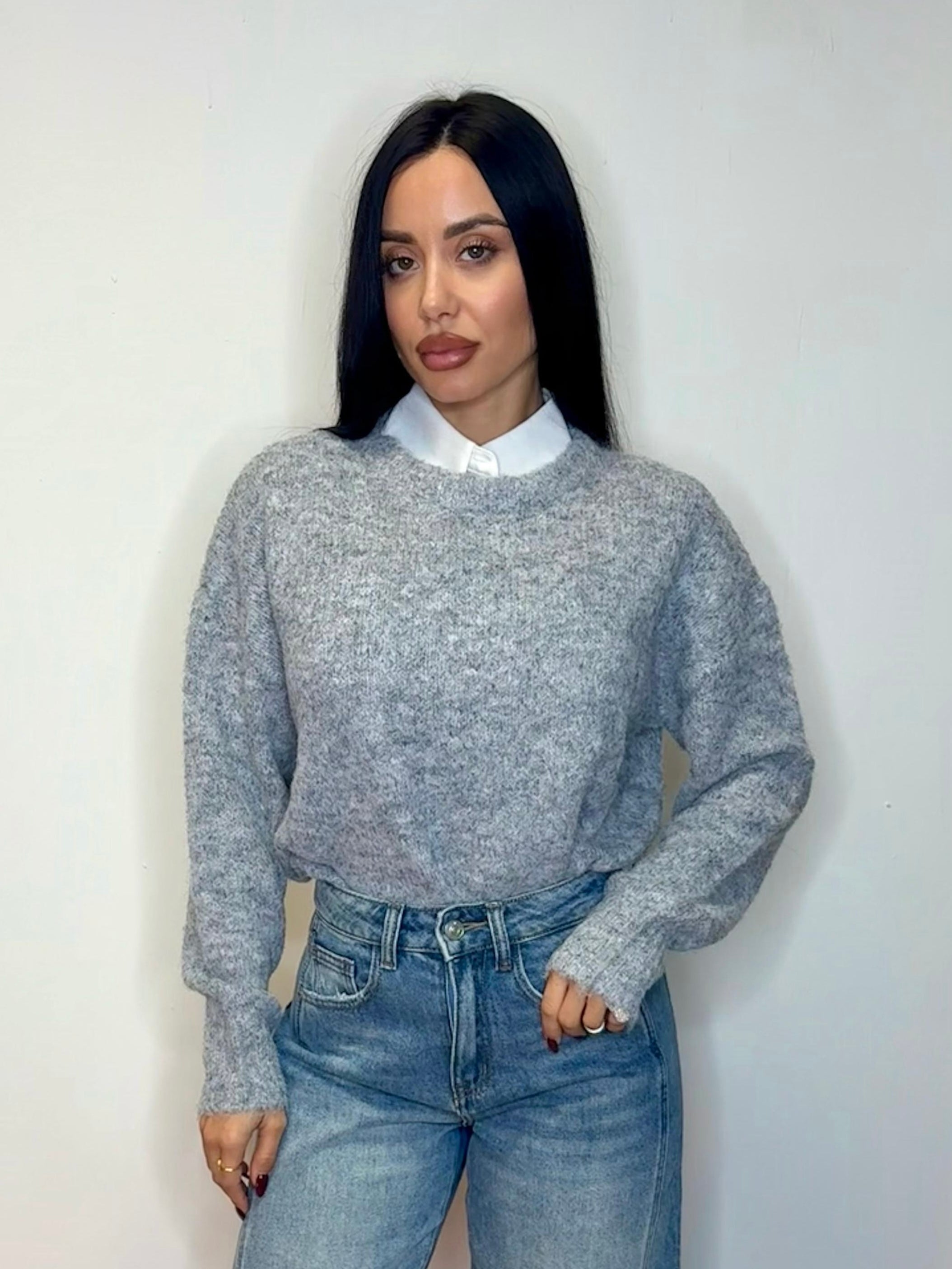 Maglione in lana girocollo