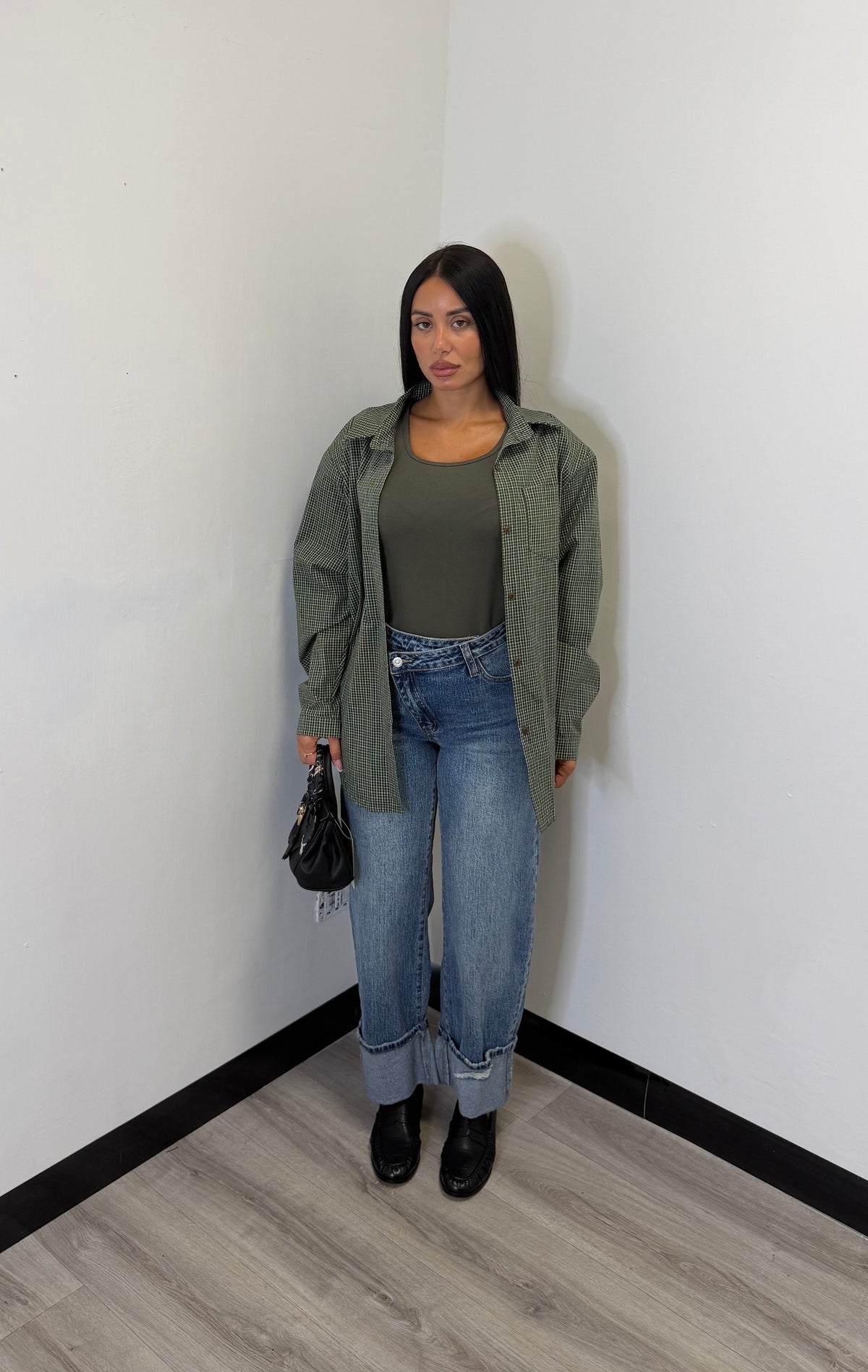 CAMICIA “OLIVE GRID SET”