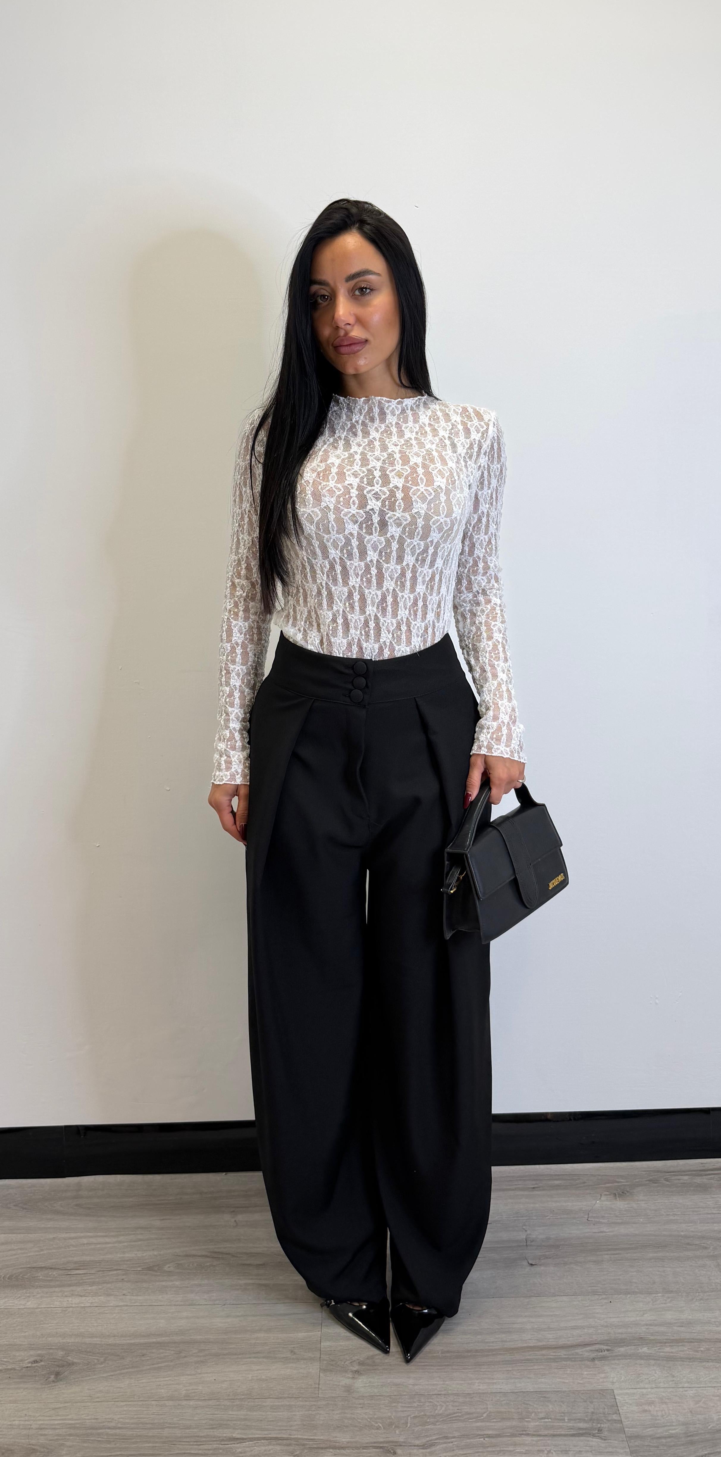 Pantalone classico con bottoni