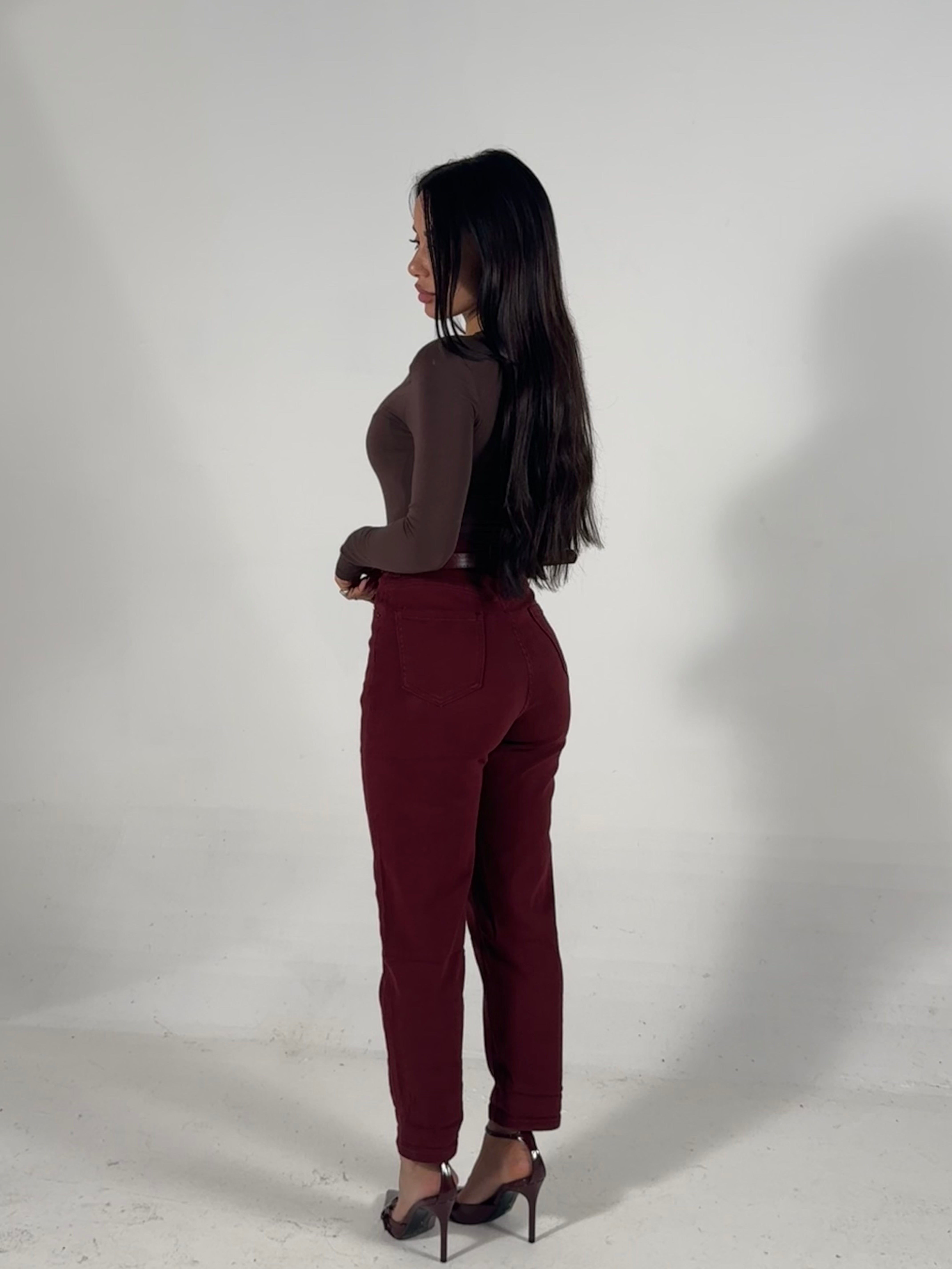 Pantalone denim Bordeaux