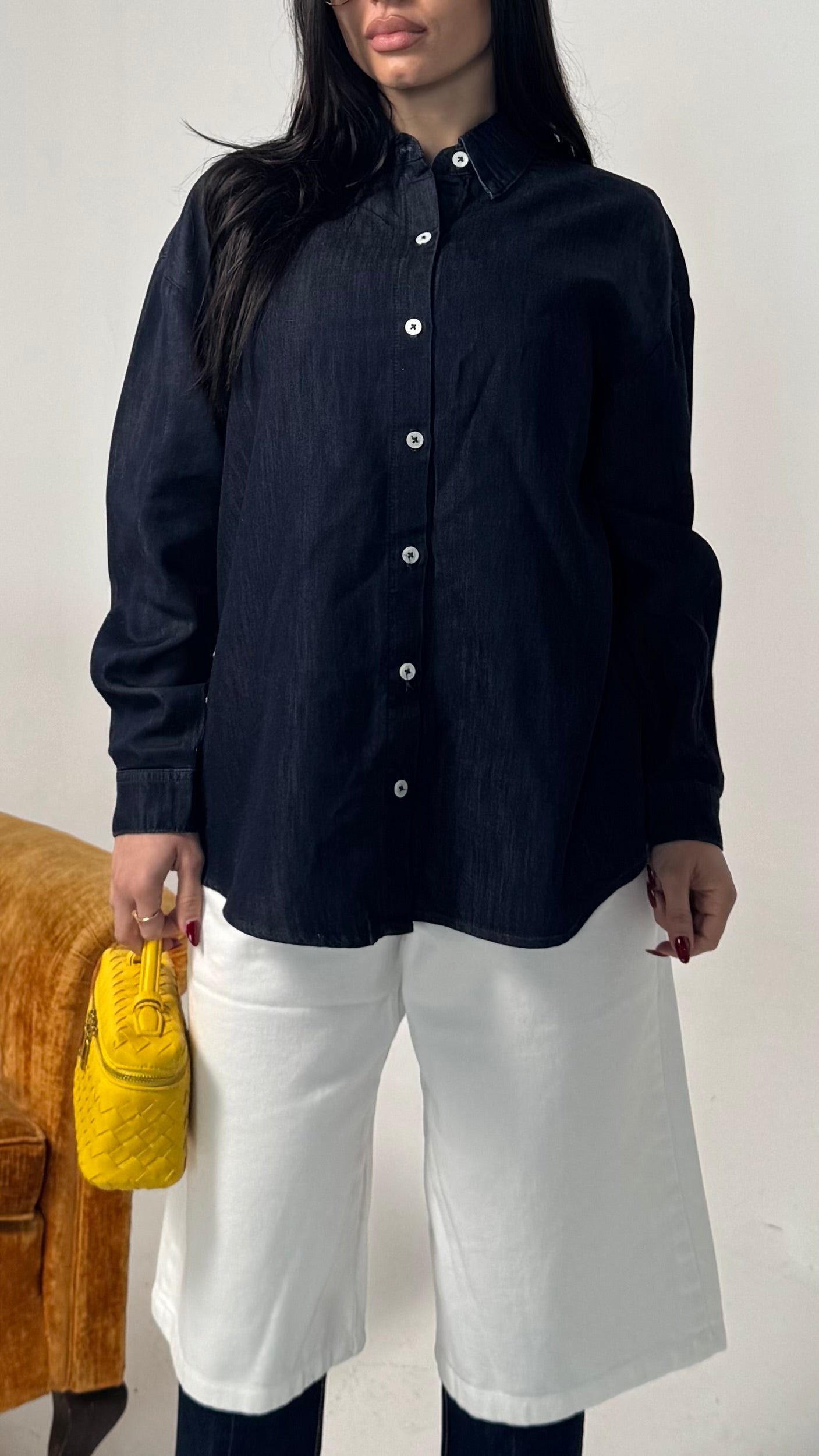 Camicia in denim scuro