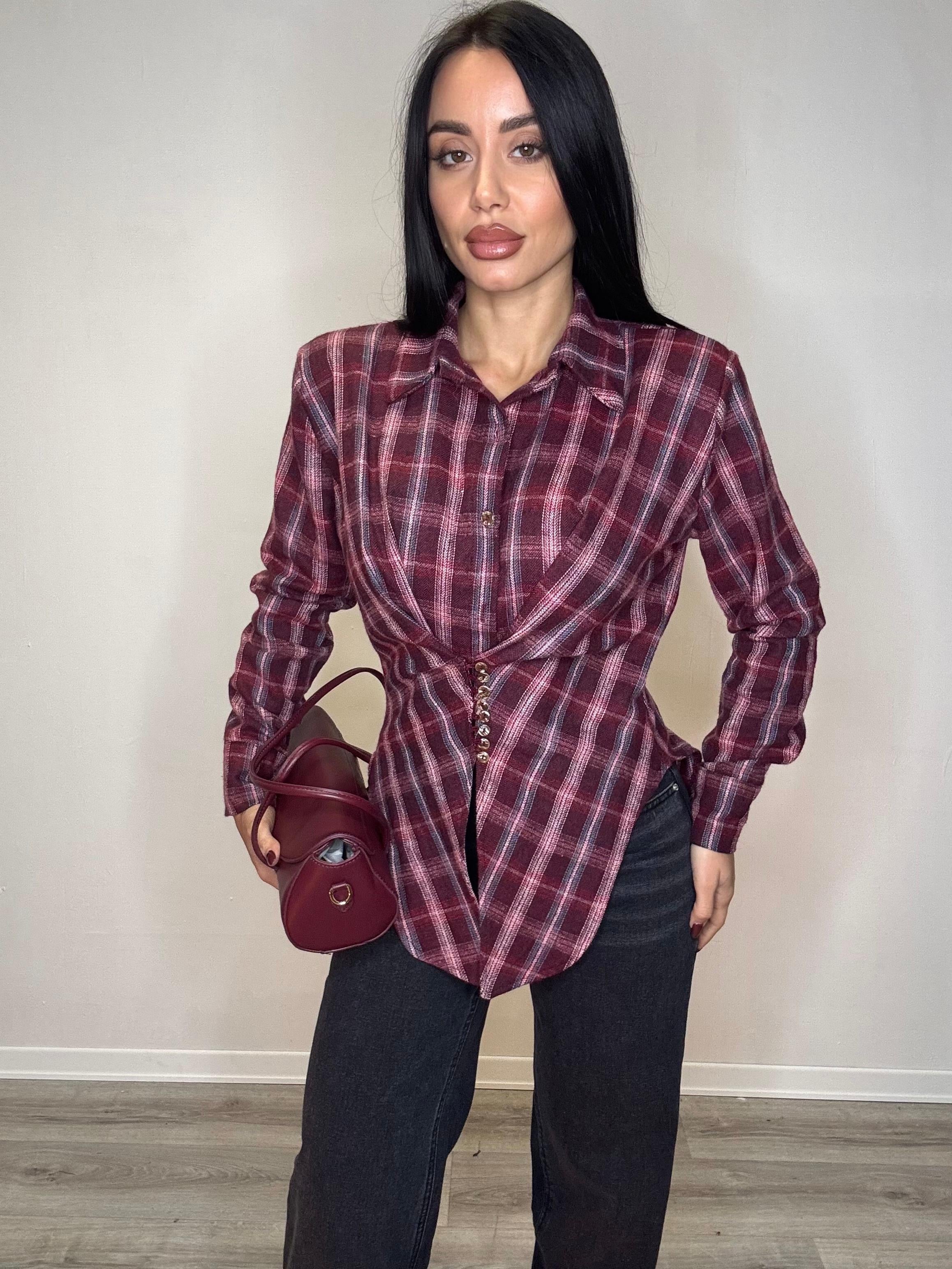 Camicia tartan avvitata