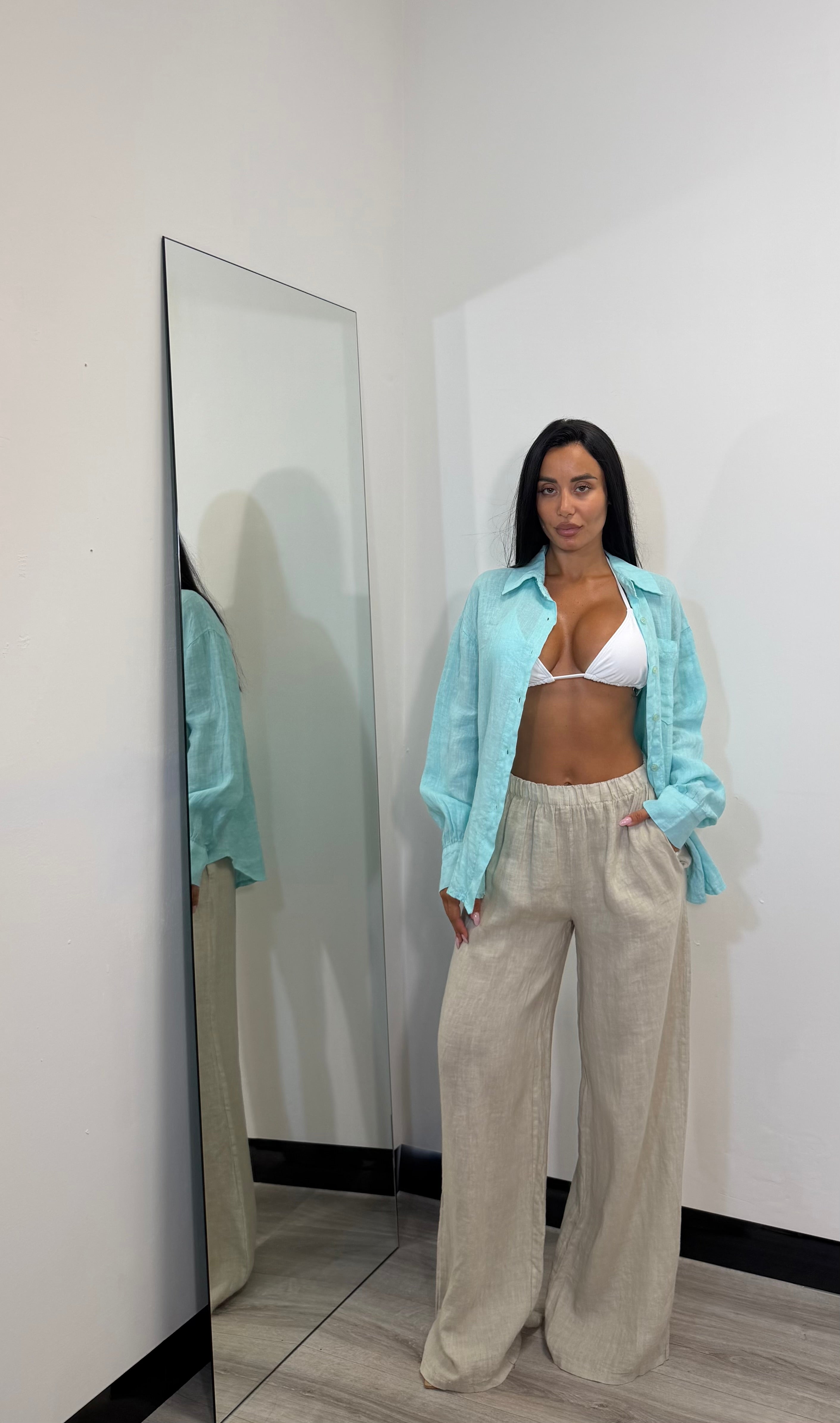 PANTALONE IN LINO