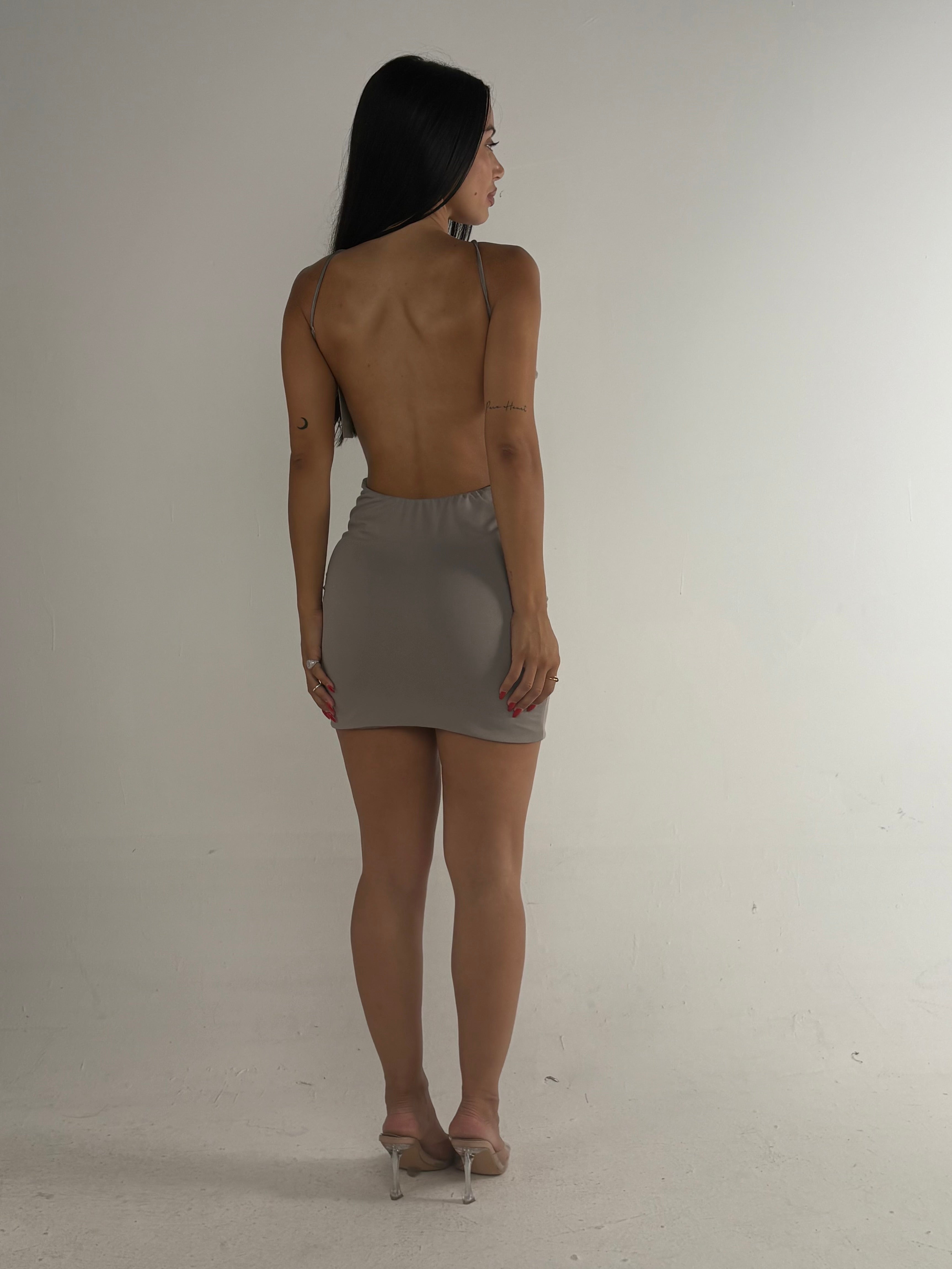 Abito LYDIA corto grigio