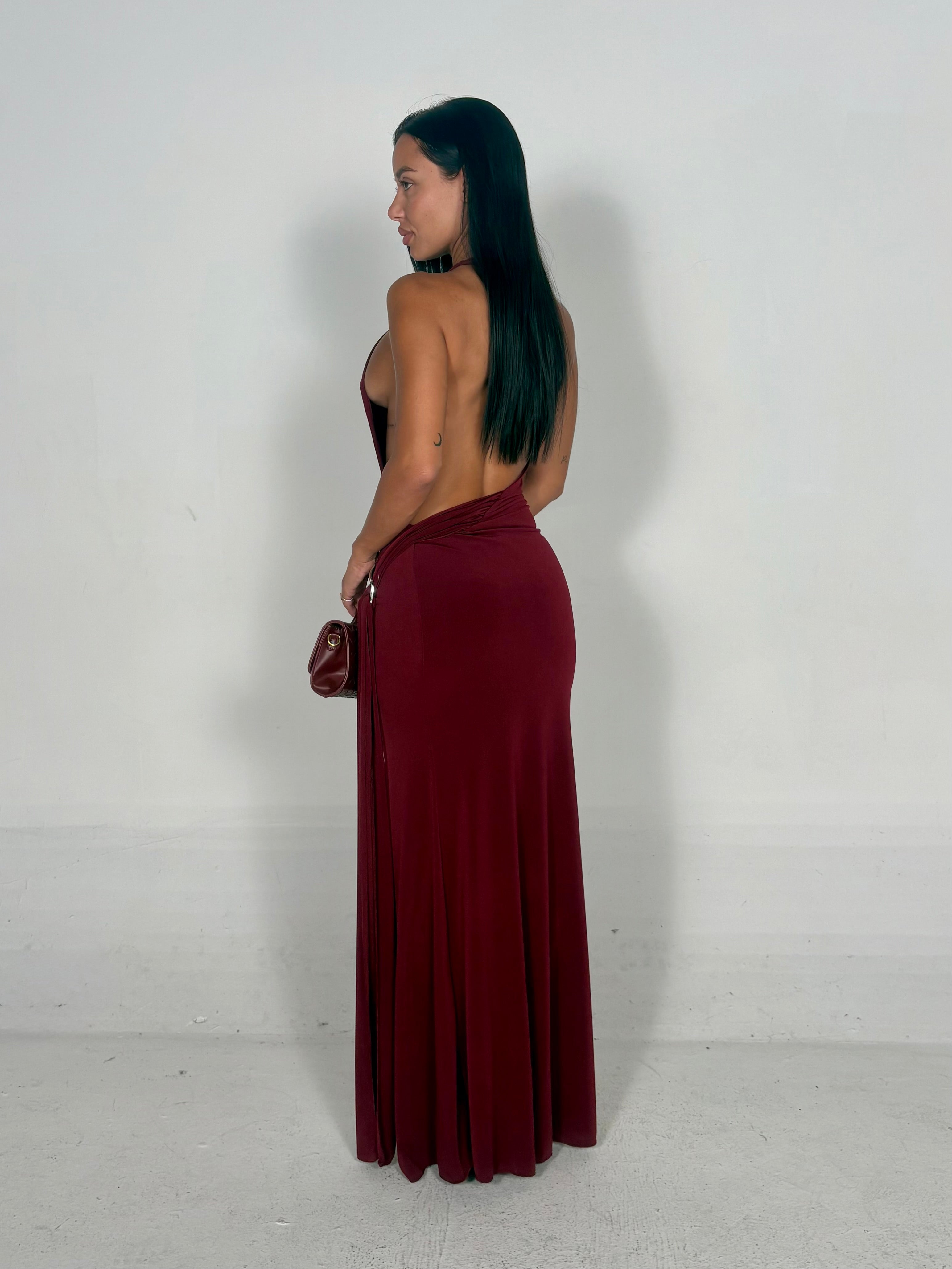Abito LINDA bordeaux
