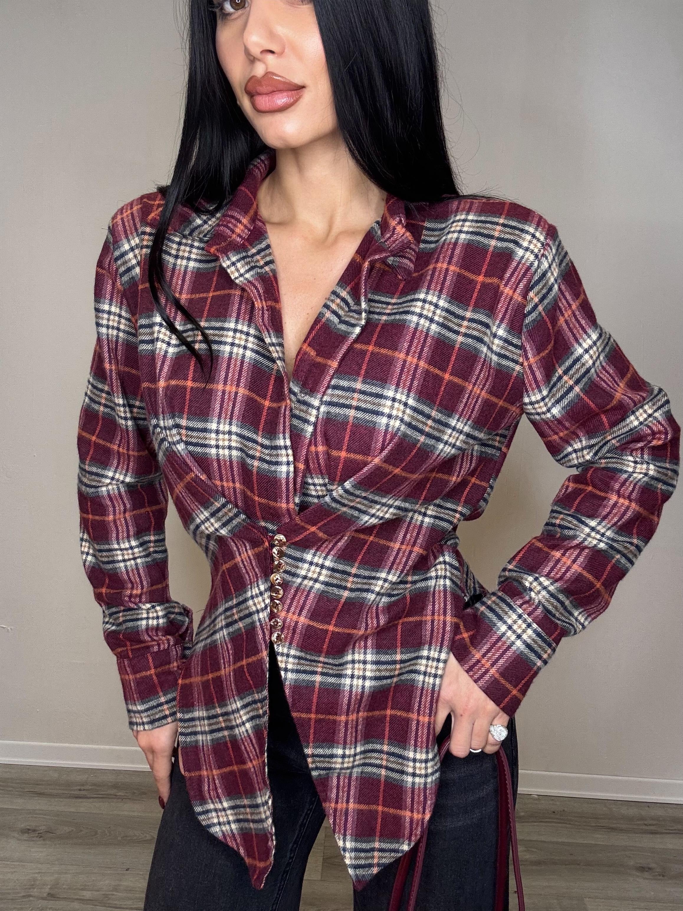 Camicia tartan avvitata