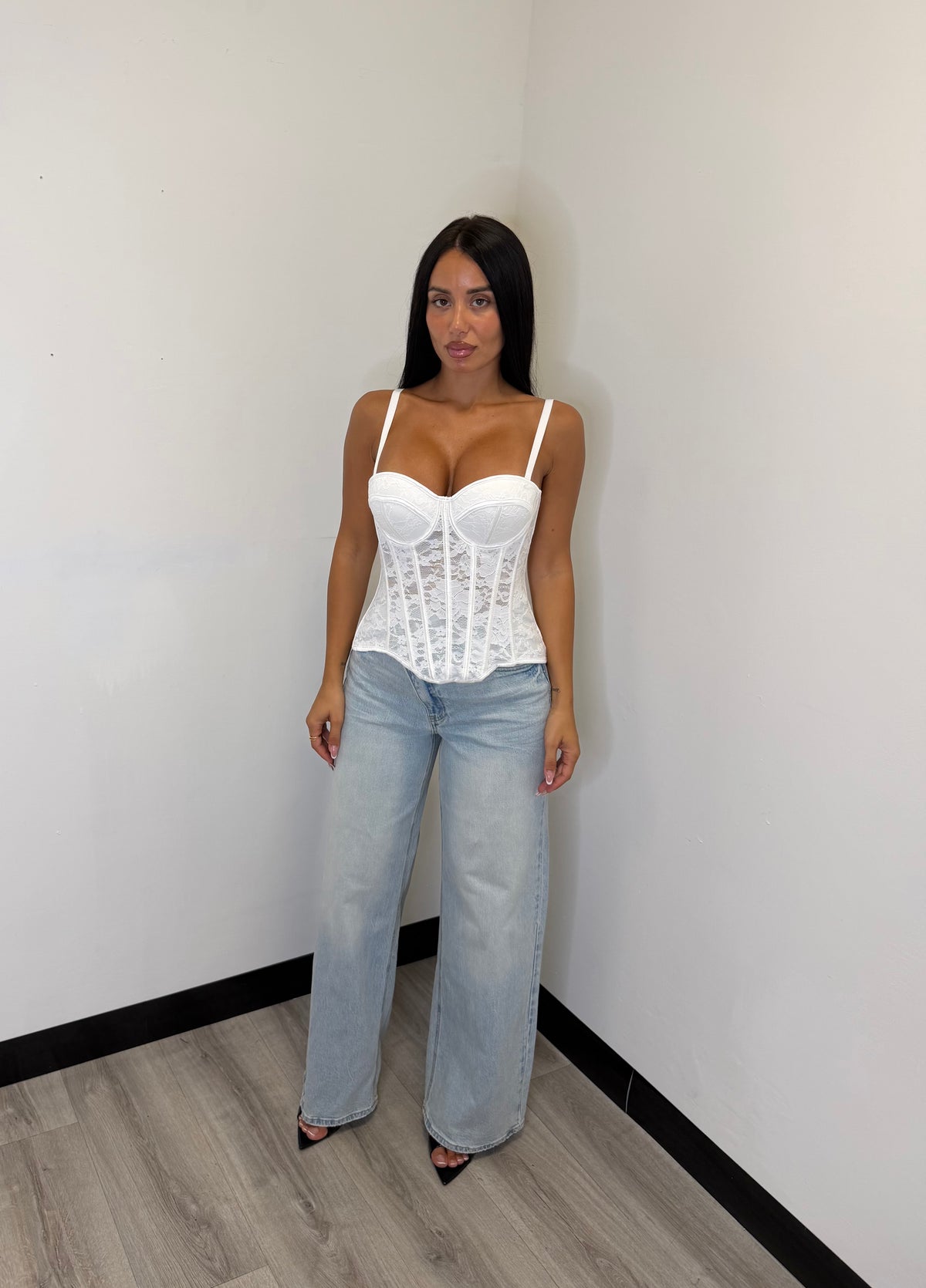 BUSTIER SHEER IN PIZZO