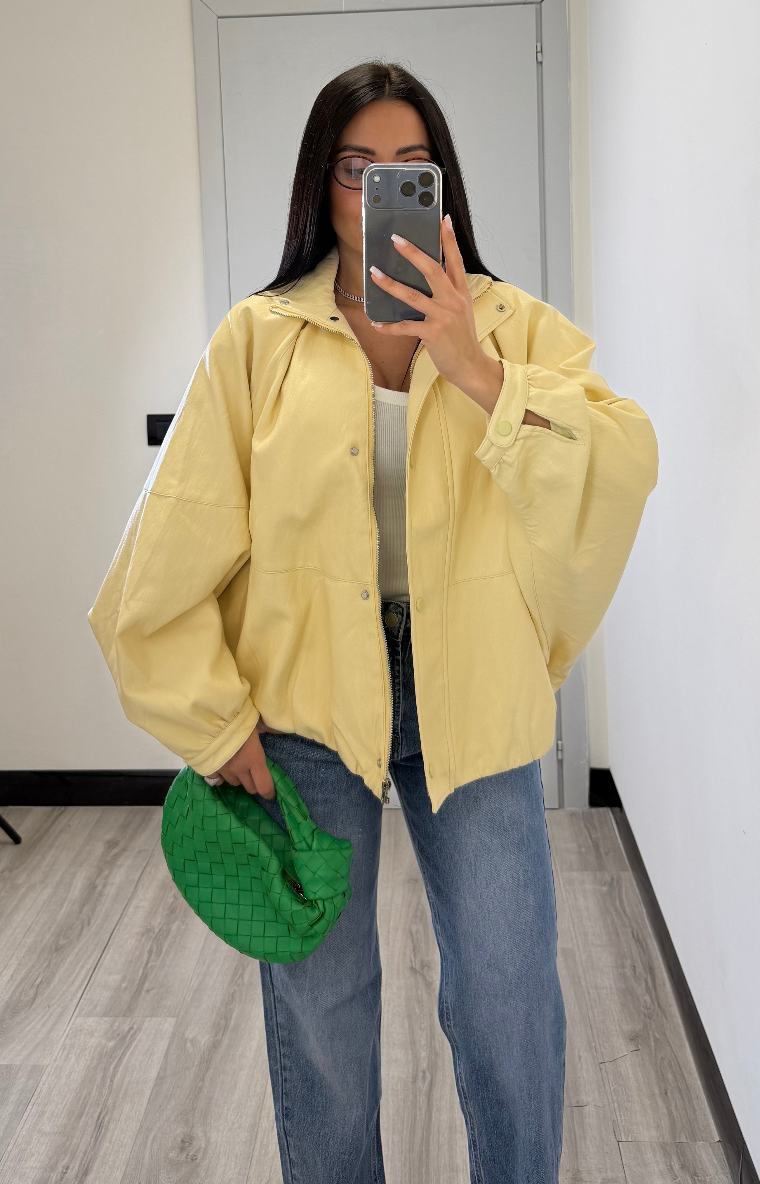 Giubbino oversize giallo