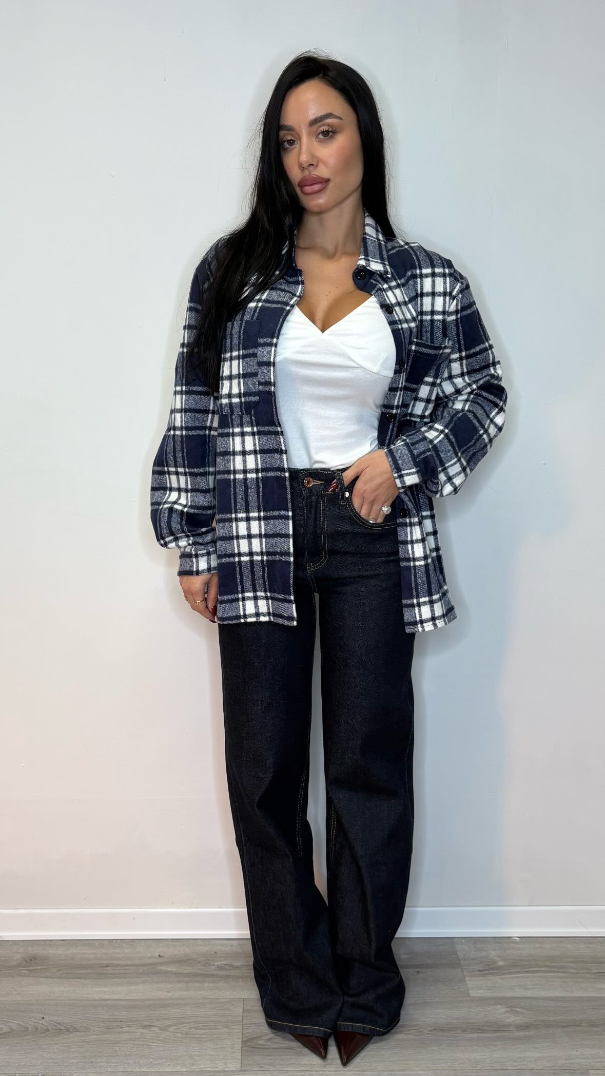 Jeans palazzo lavaggio zero