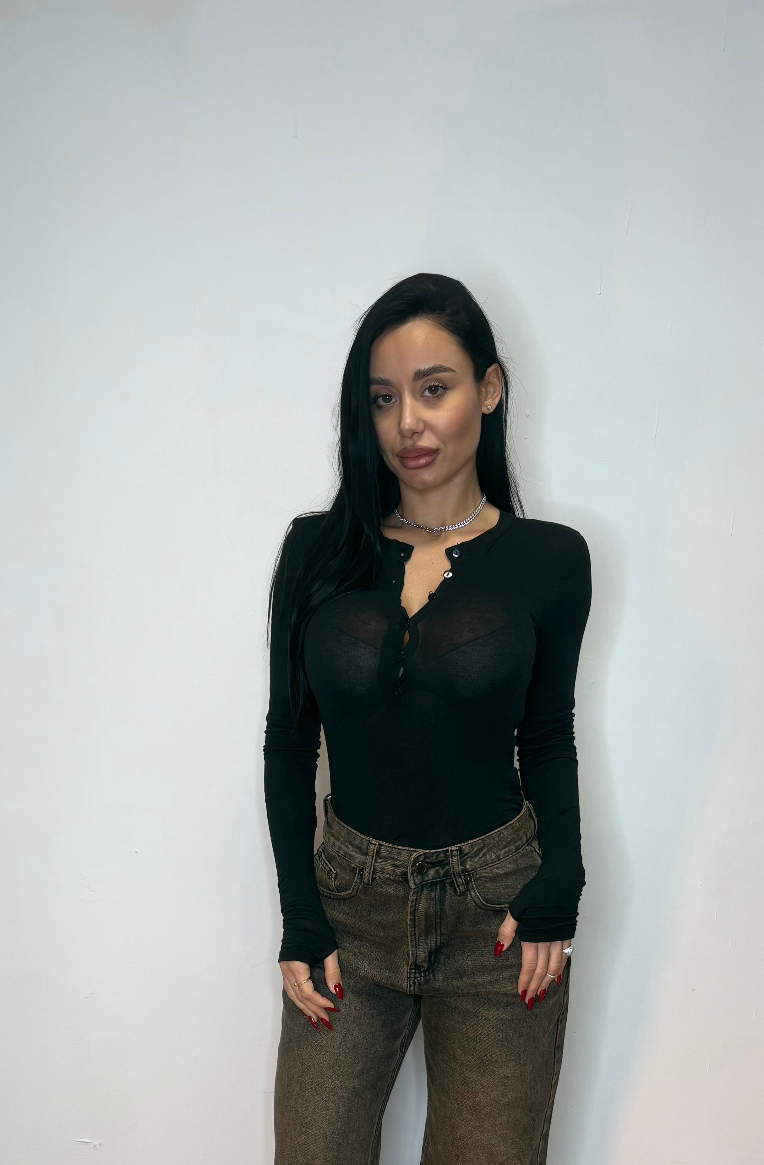 Maglia serafino in cashmere