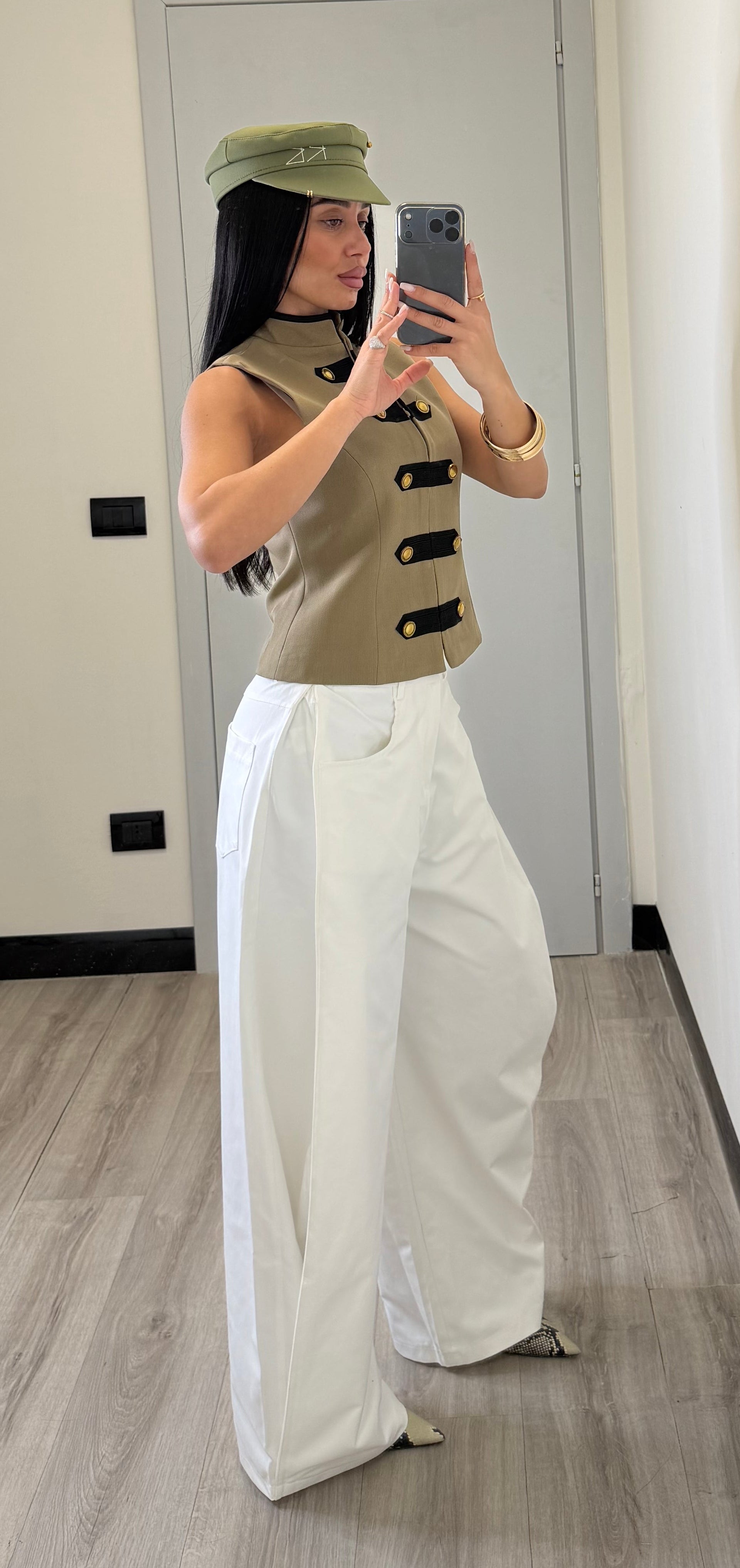 Pantalone ballon bianco