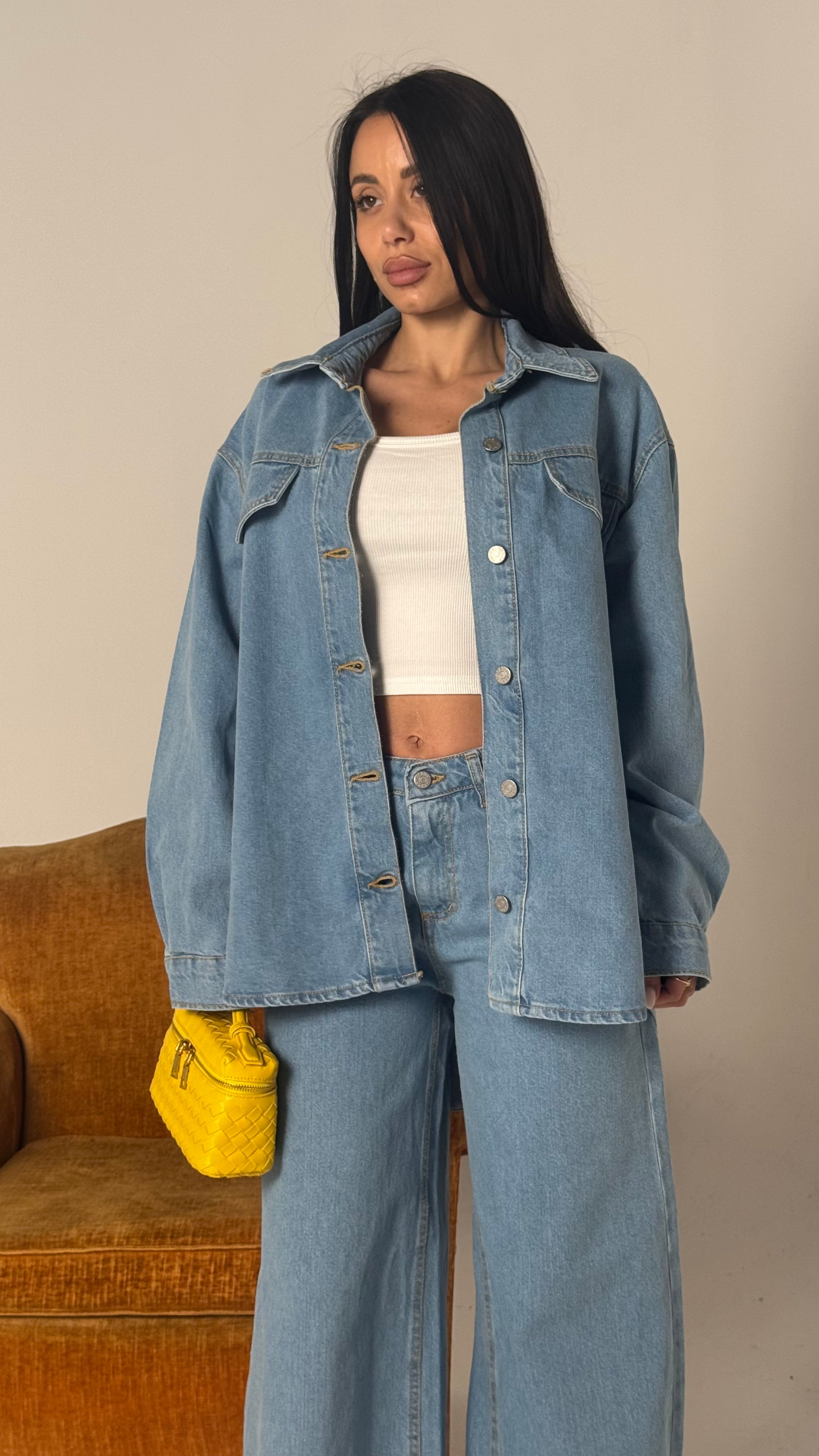 Coordinato jeans con piegone