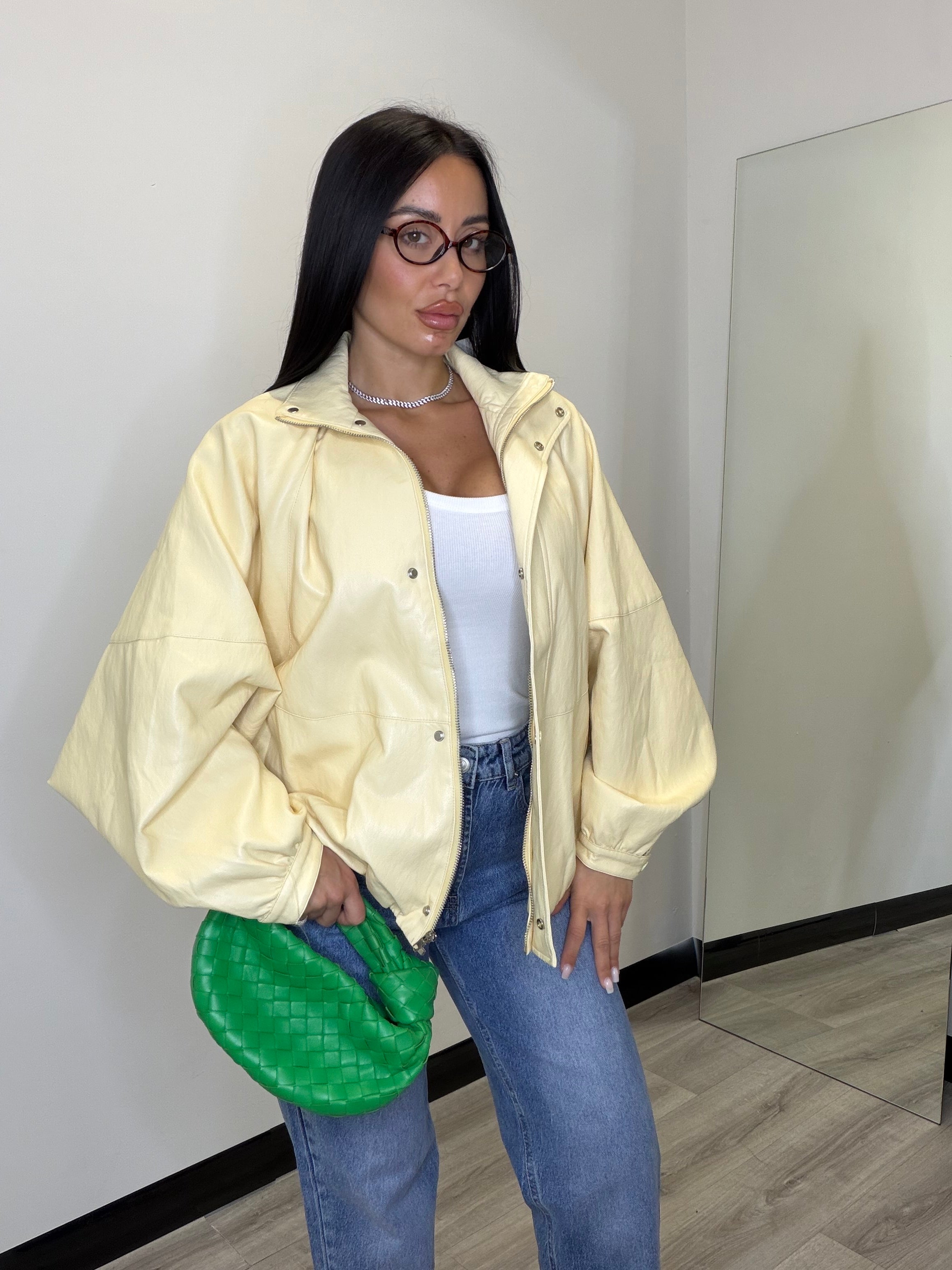 Giubbino oversize giallo