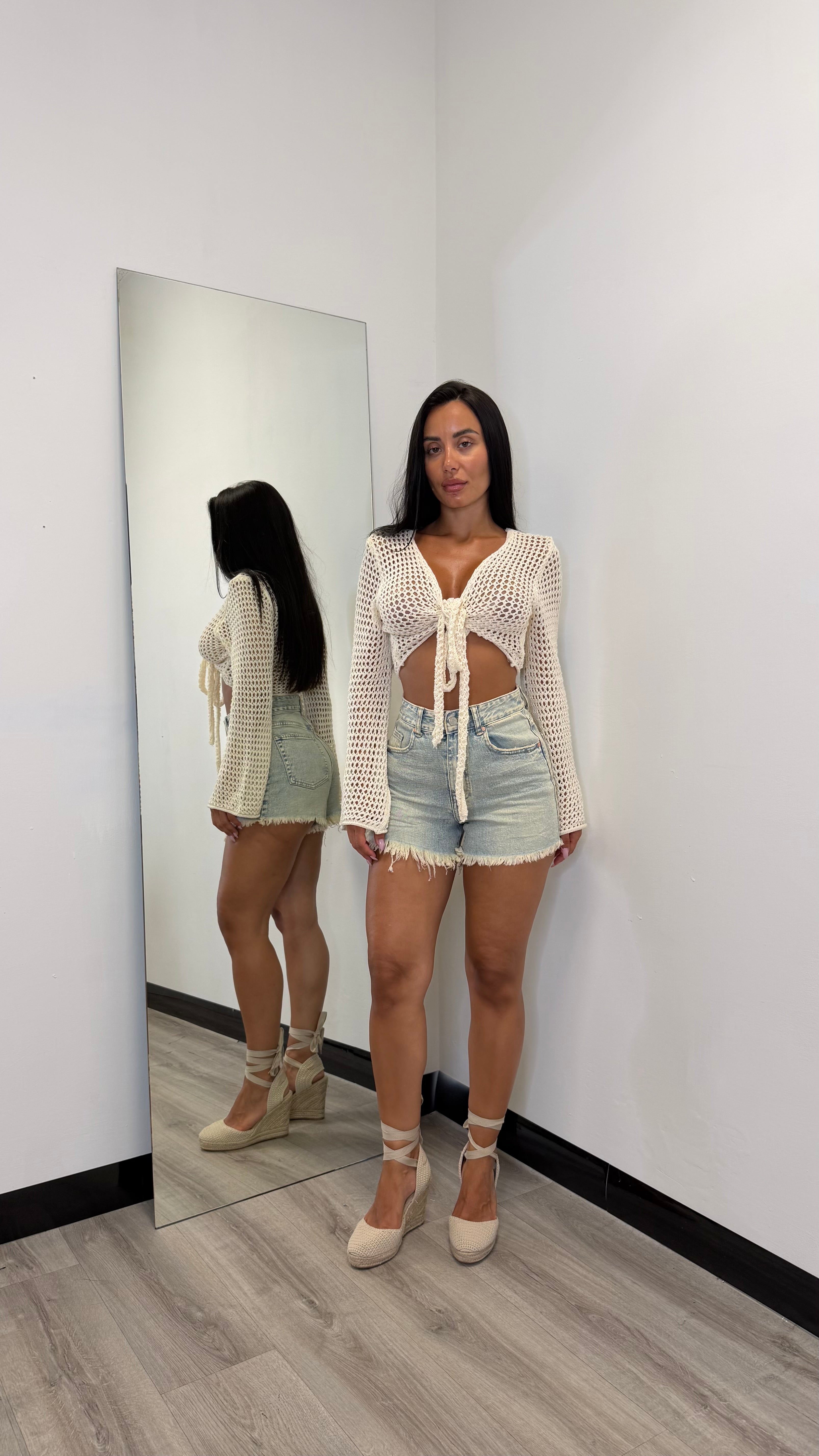 SHORTS DENIM FRANGE