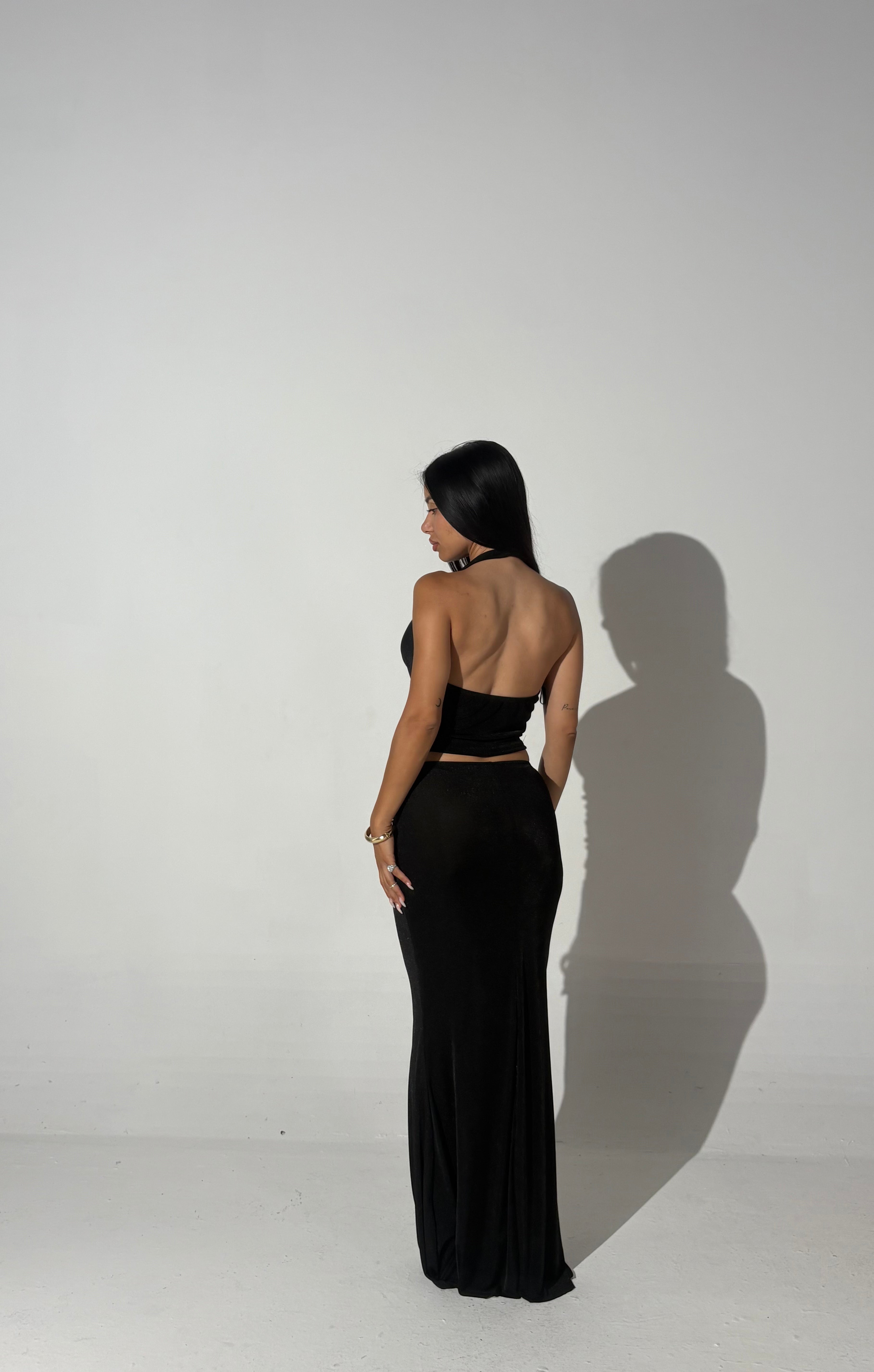 Coordinato SATIN nero