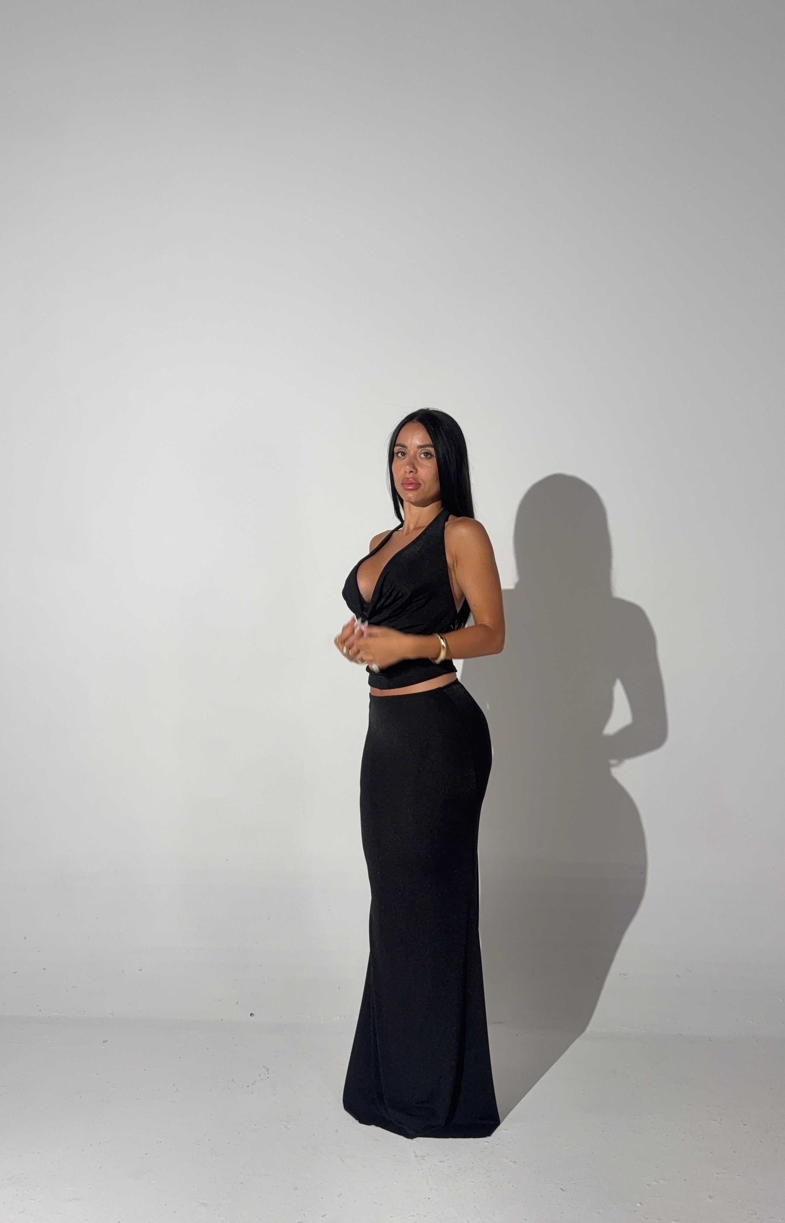 Coordinato SATIN nero