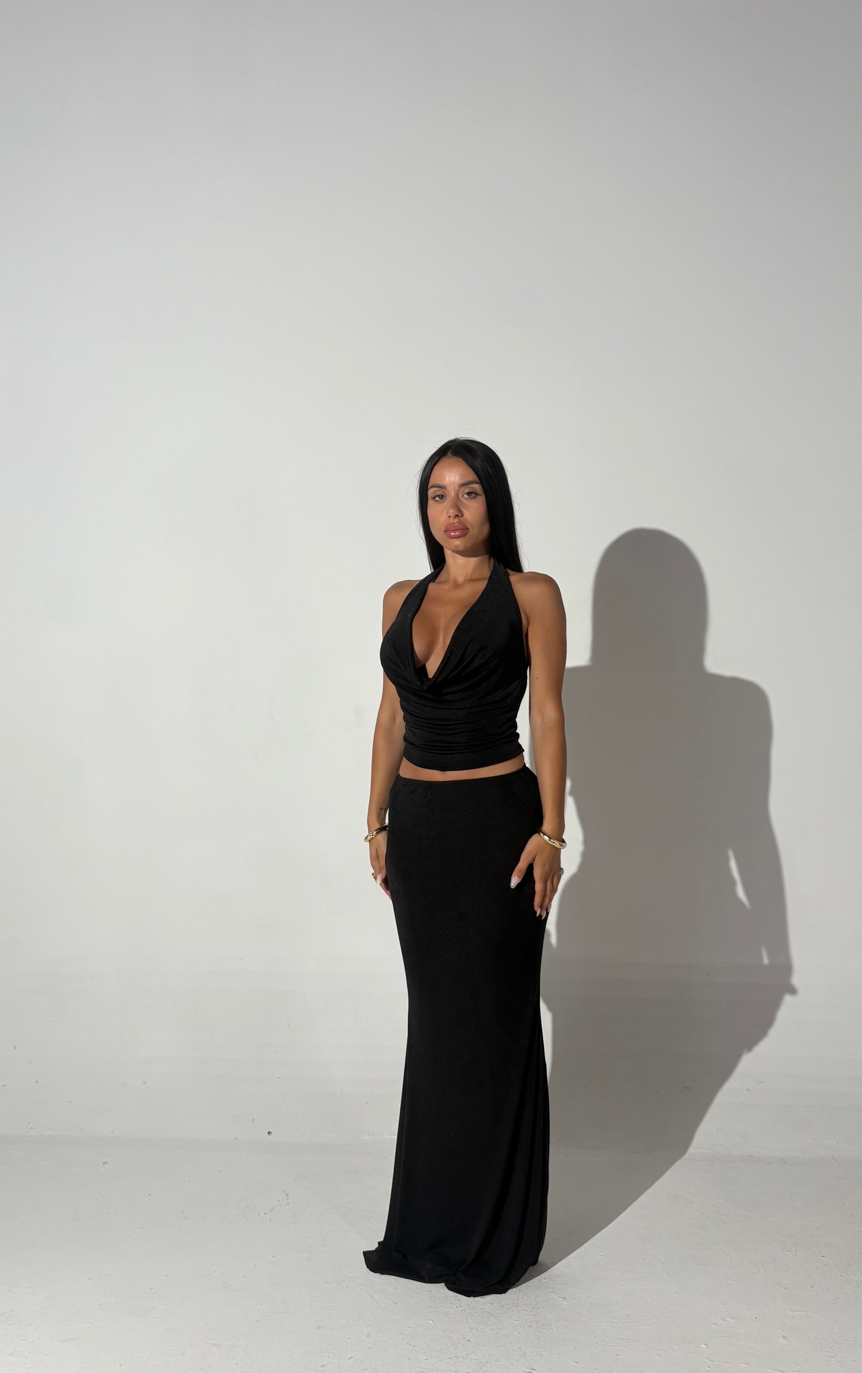 Coordinato SATIN nero
