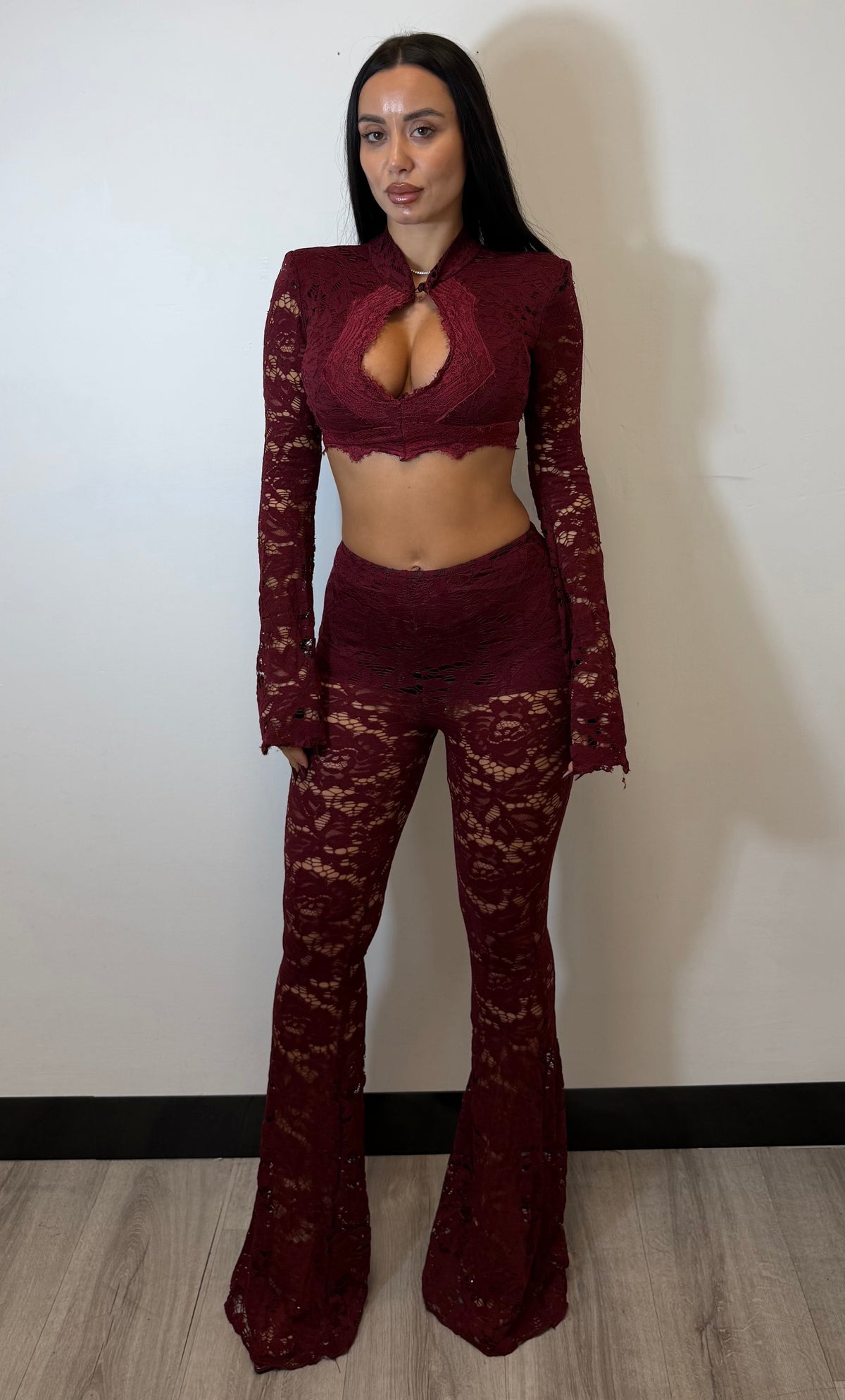 COORDSET FLORAL LACE