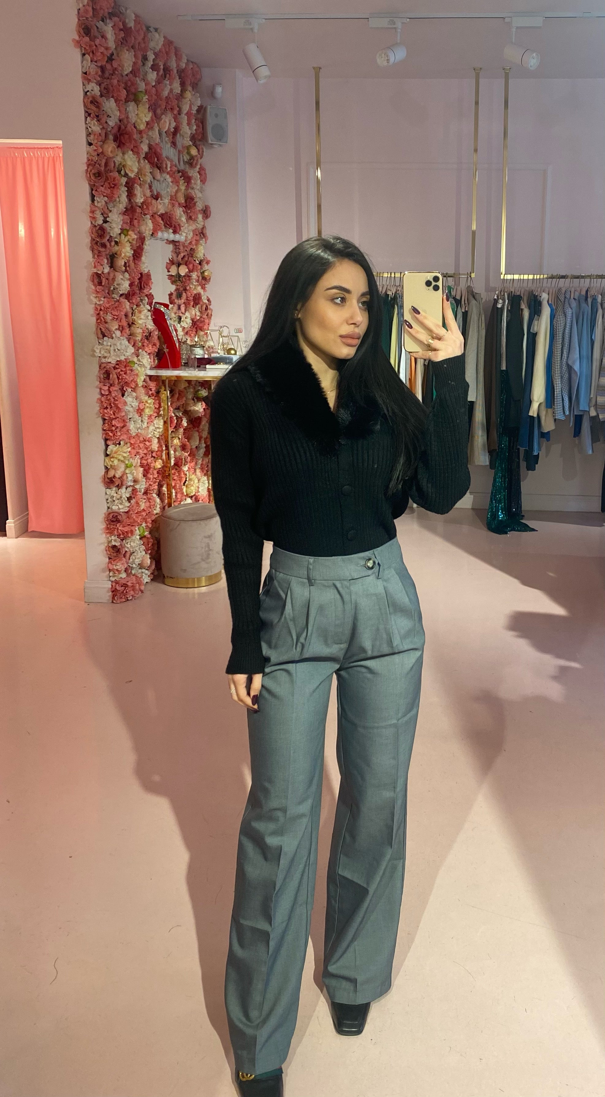 Pantalone classico con pence