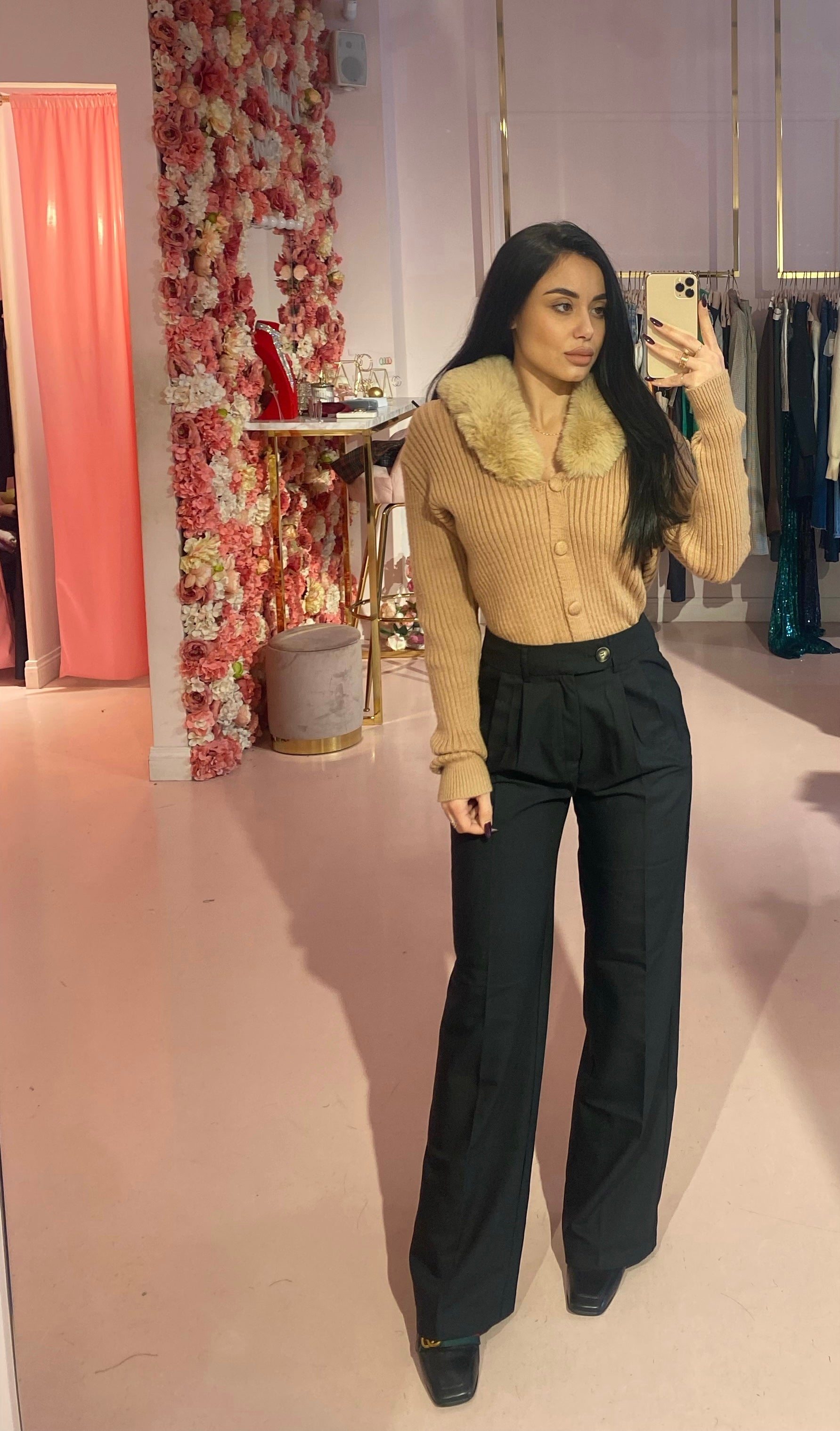 Pantalone classico con pence