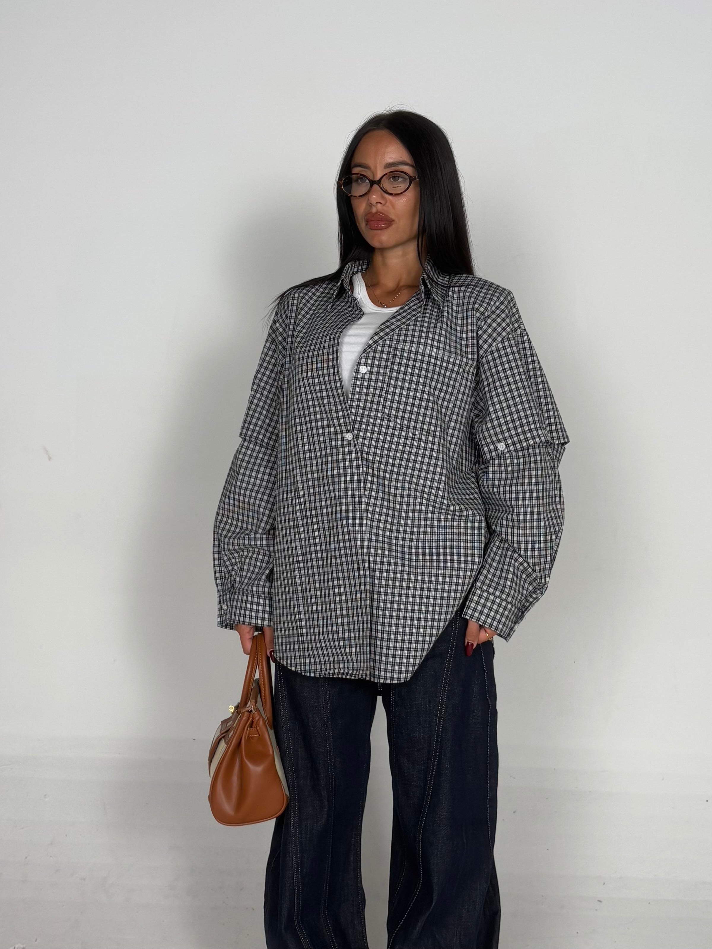Camicia oversize quadretti