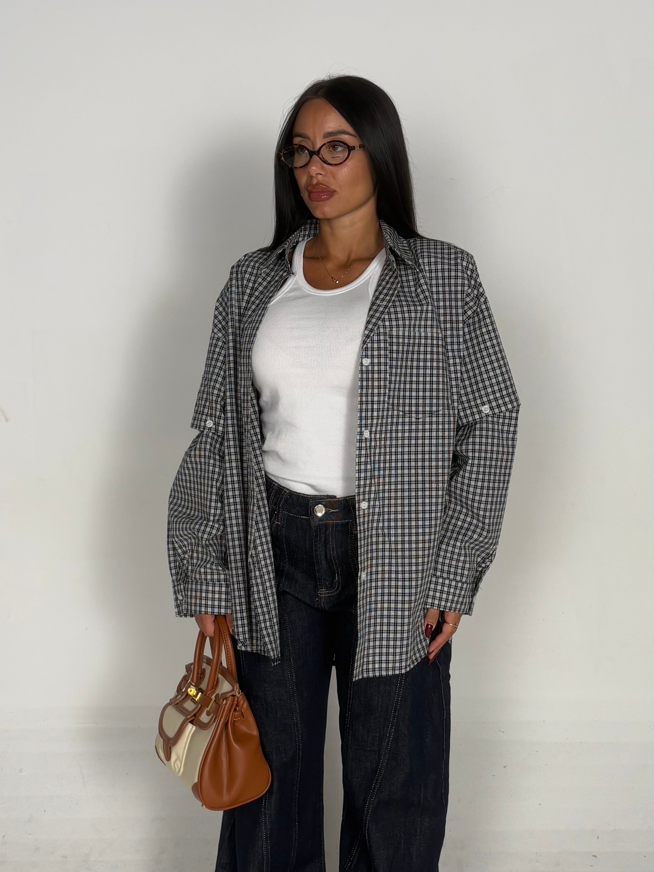 Camicia oversize quadretti