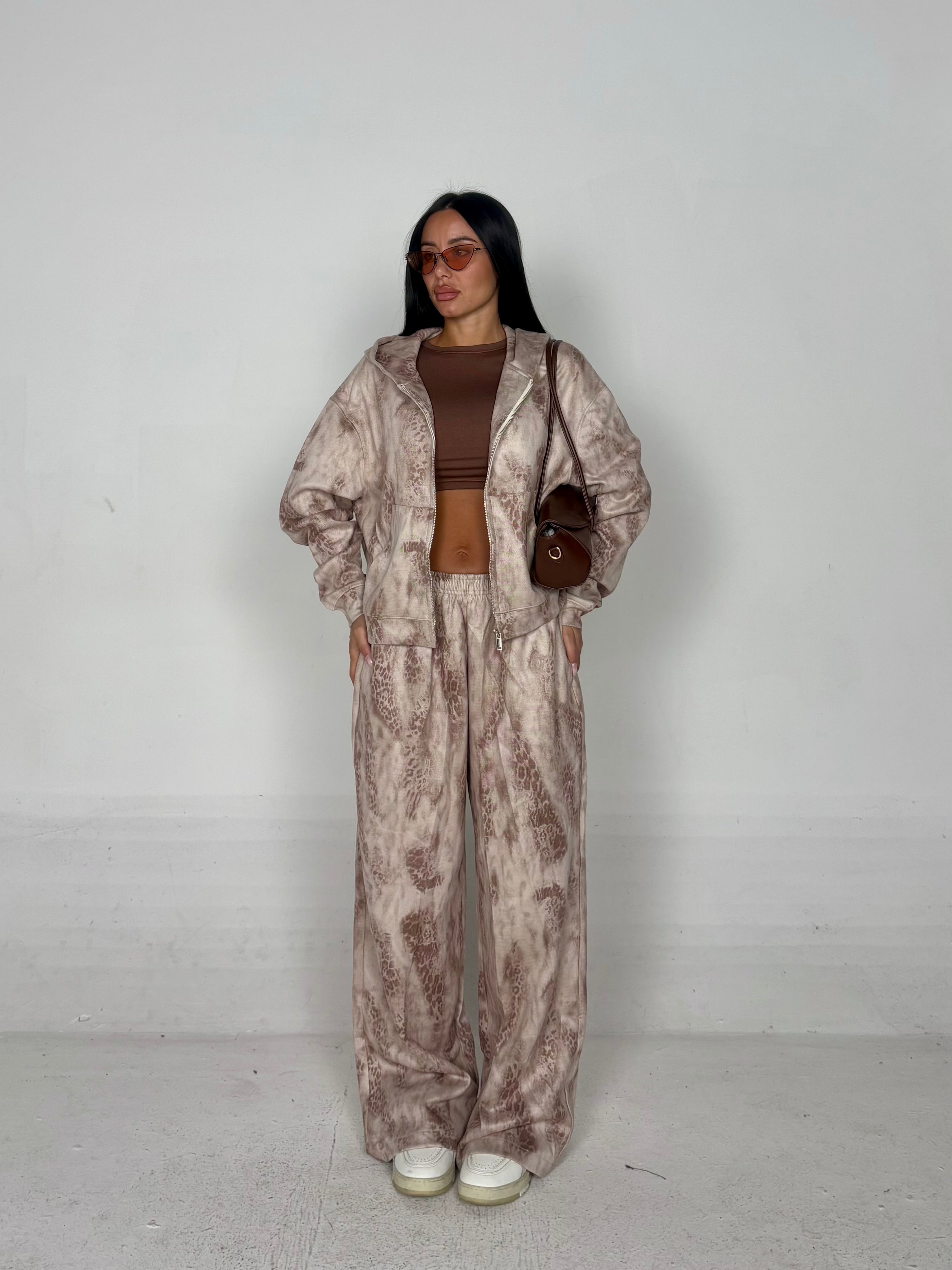 Coordinato tuta VEIN beige