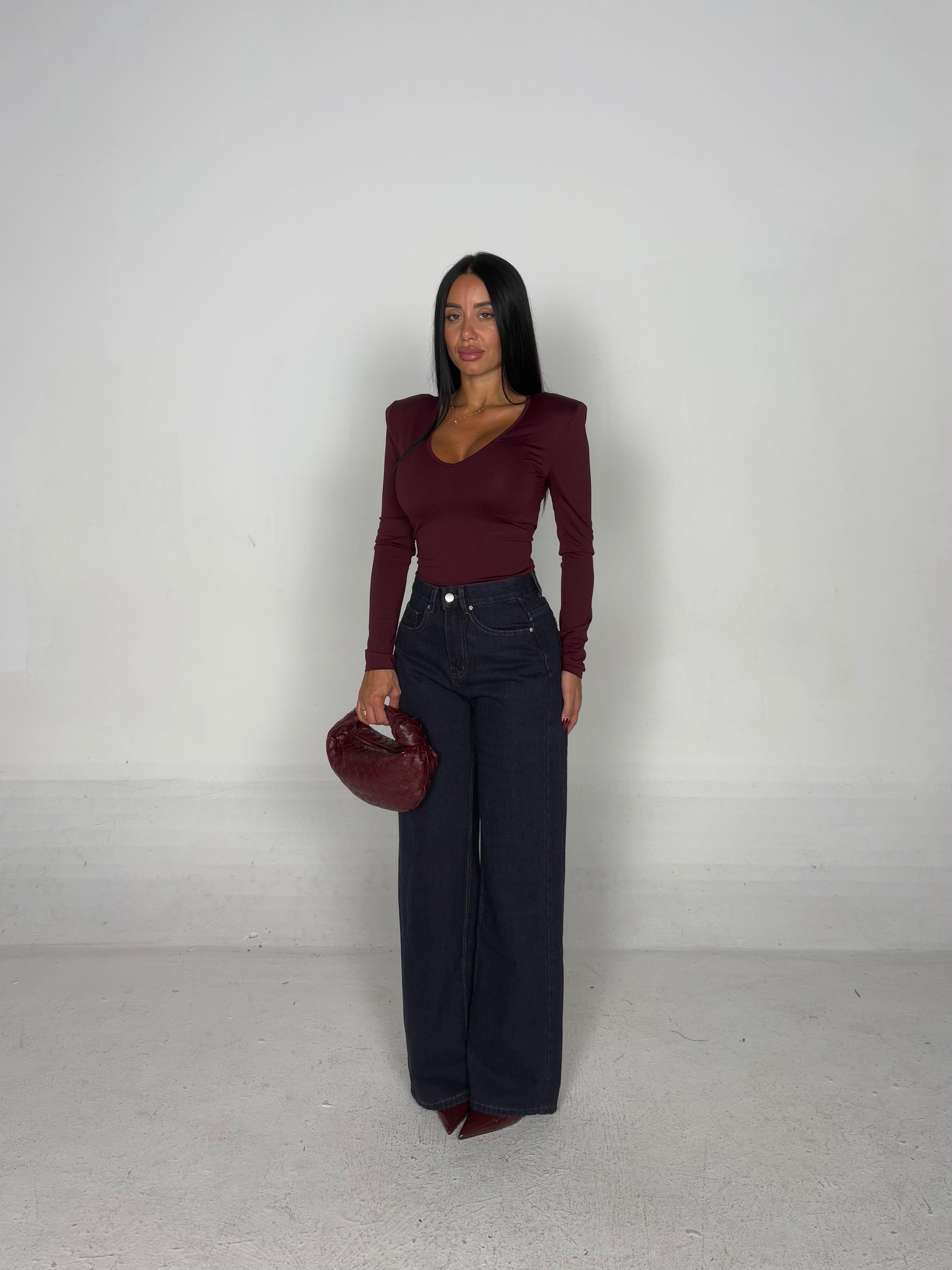 Jeans palazzo blu