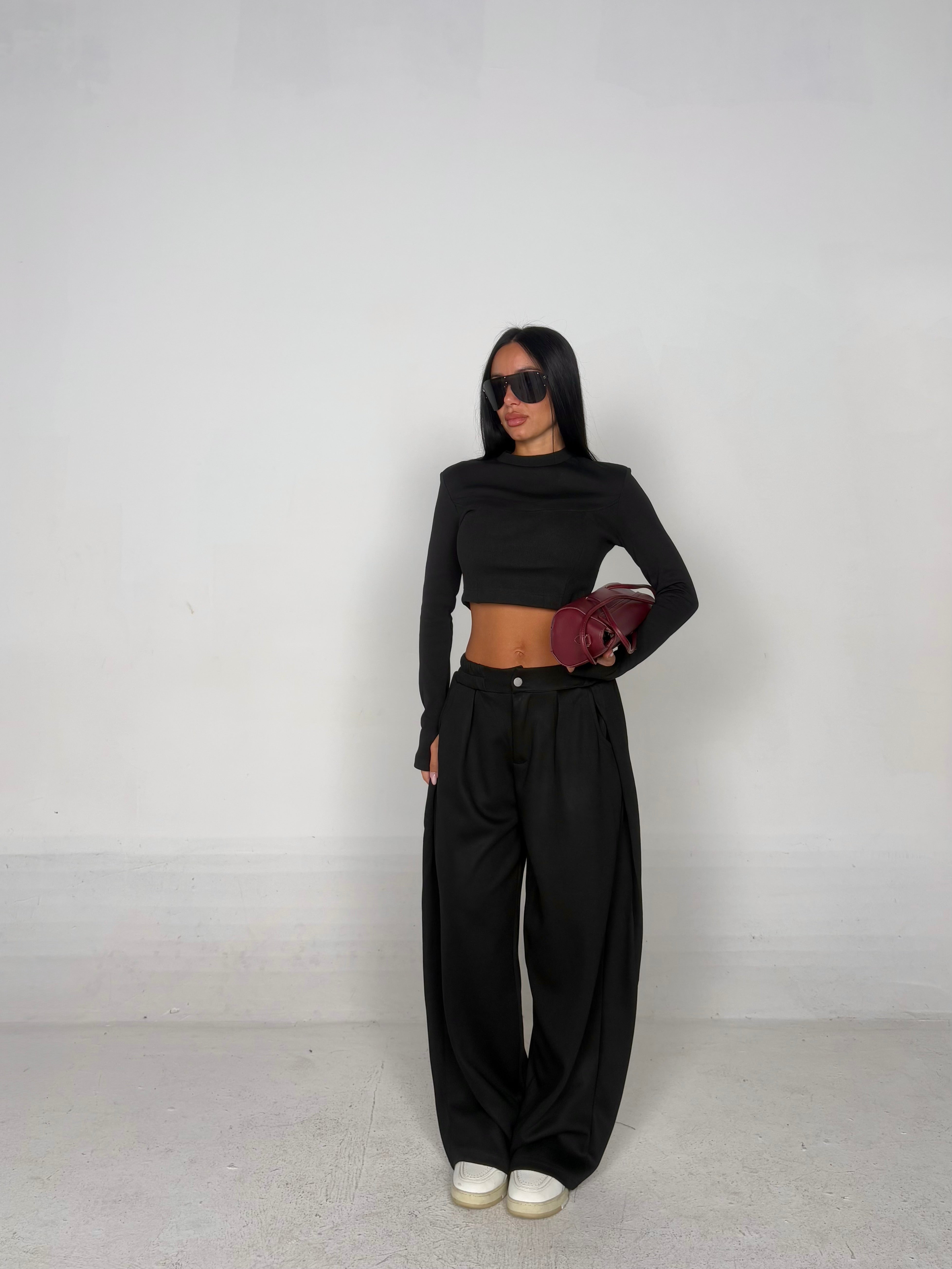 Pantalone tuta nero