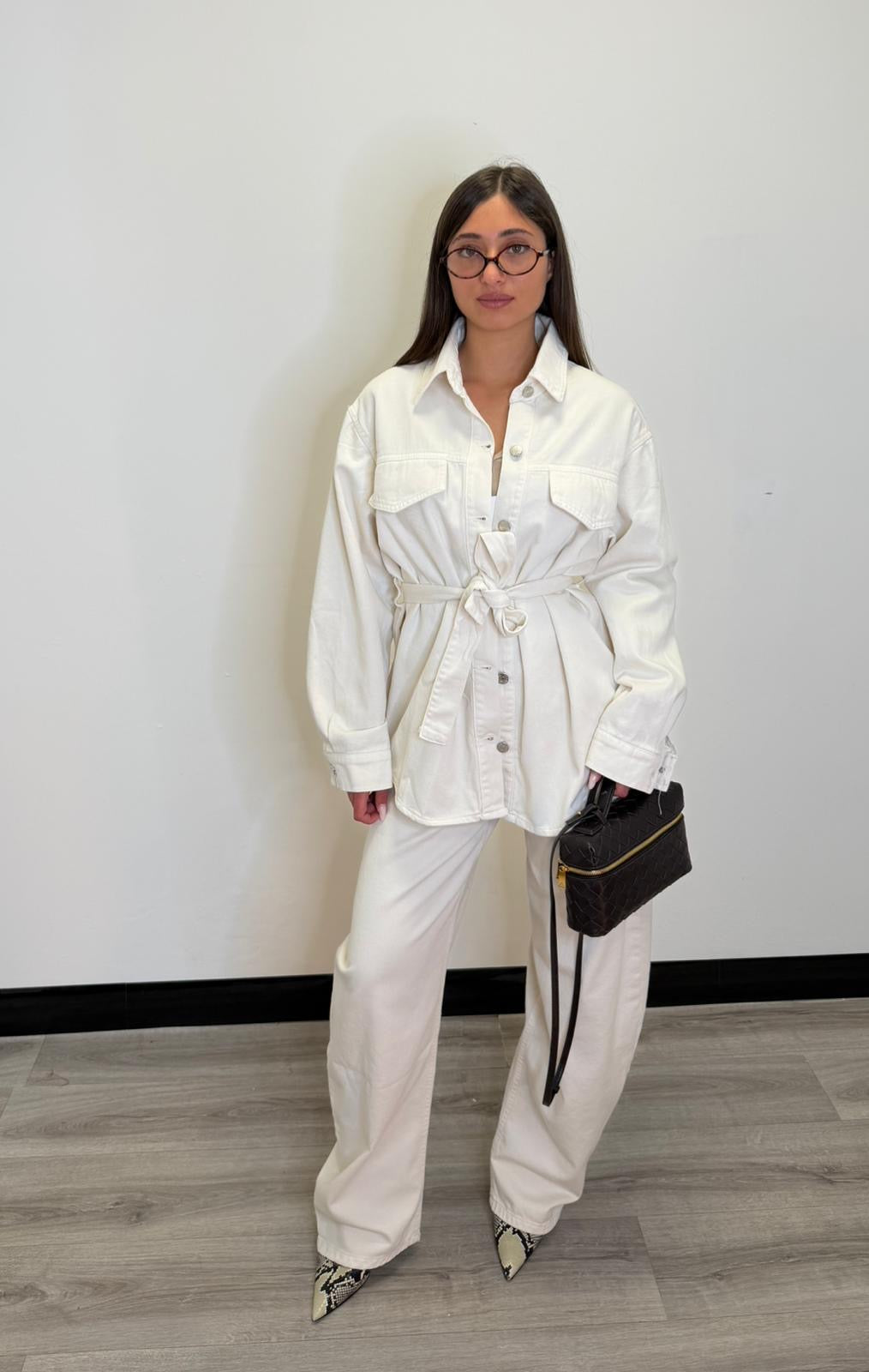 Coordinato jeans bianco