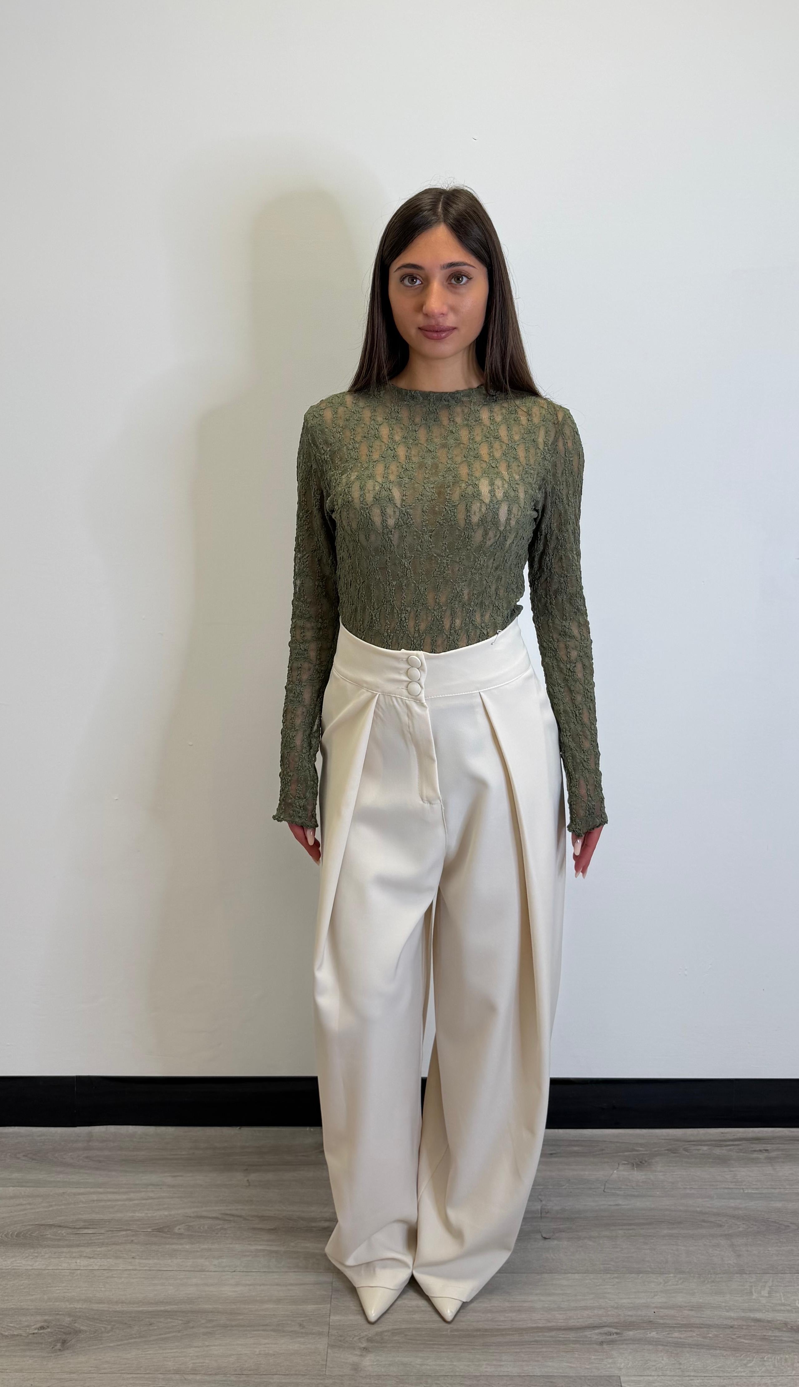 Pantalone classico con bottoni