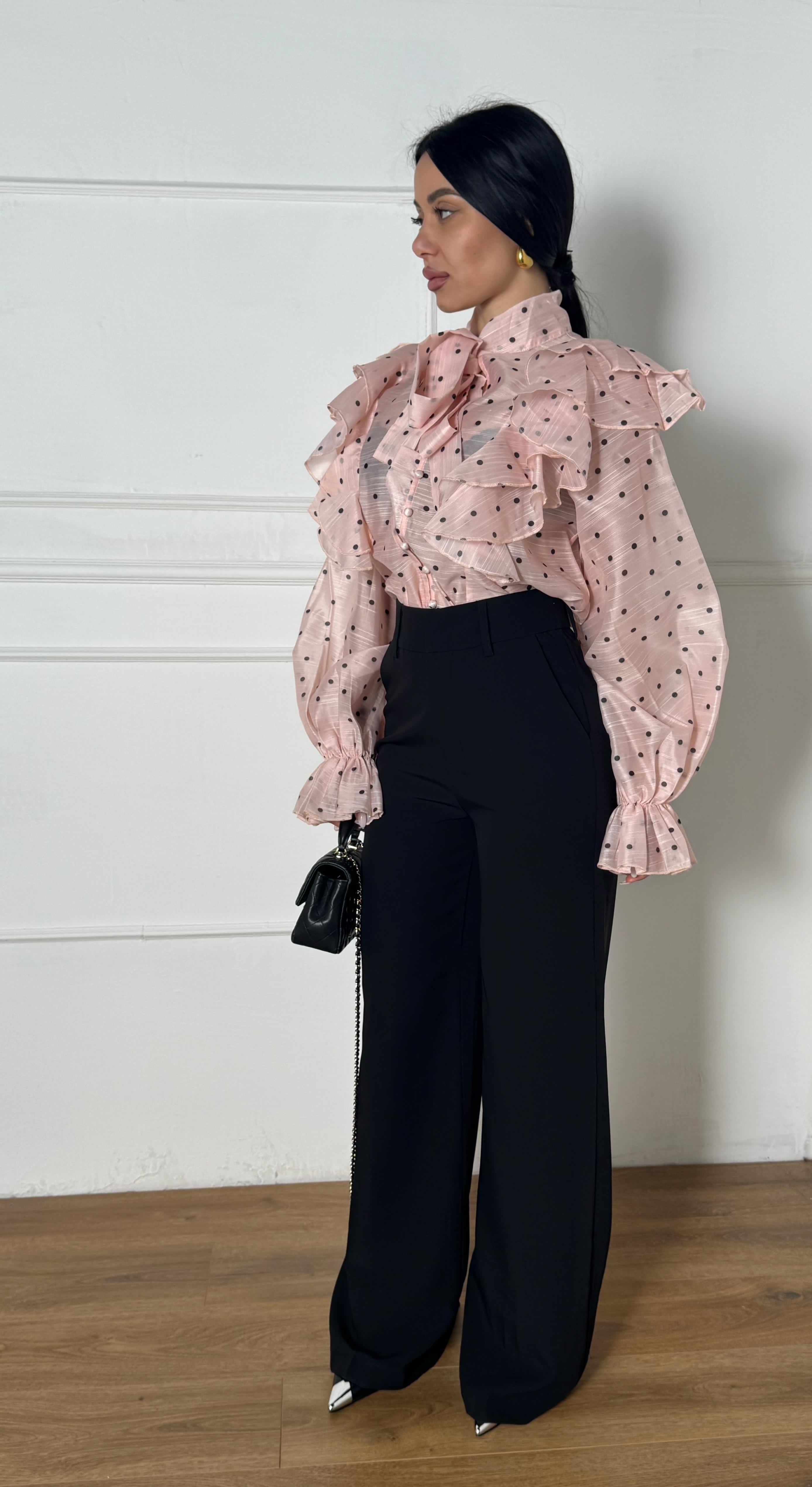 Pantalone palazzo classico nero