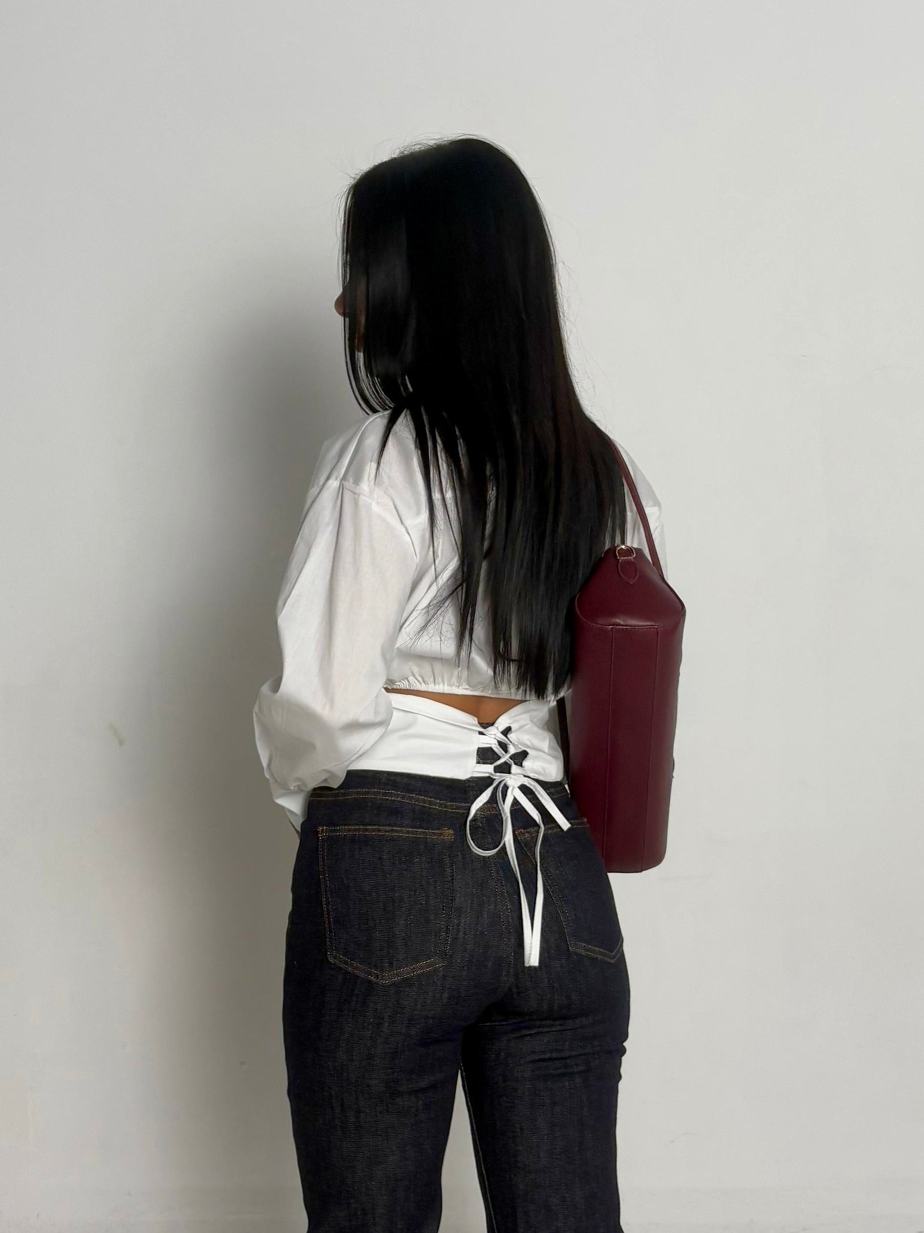 Camicia con bustino bianca