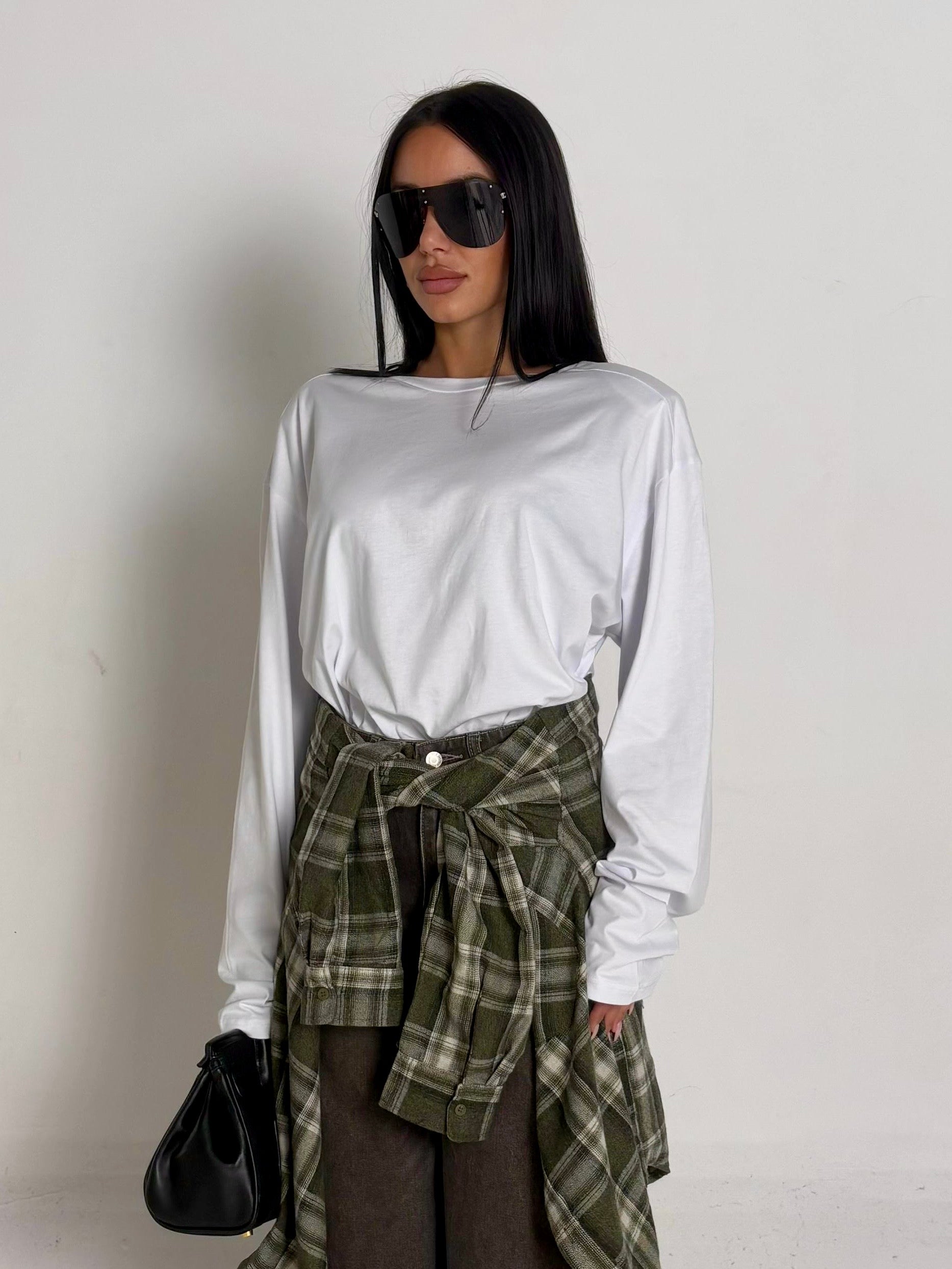 Maglia west con spalline bianca