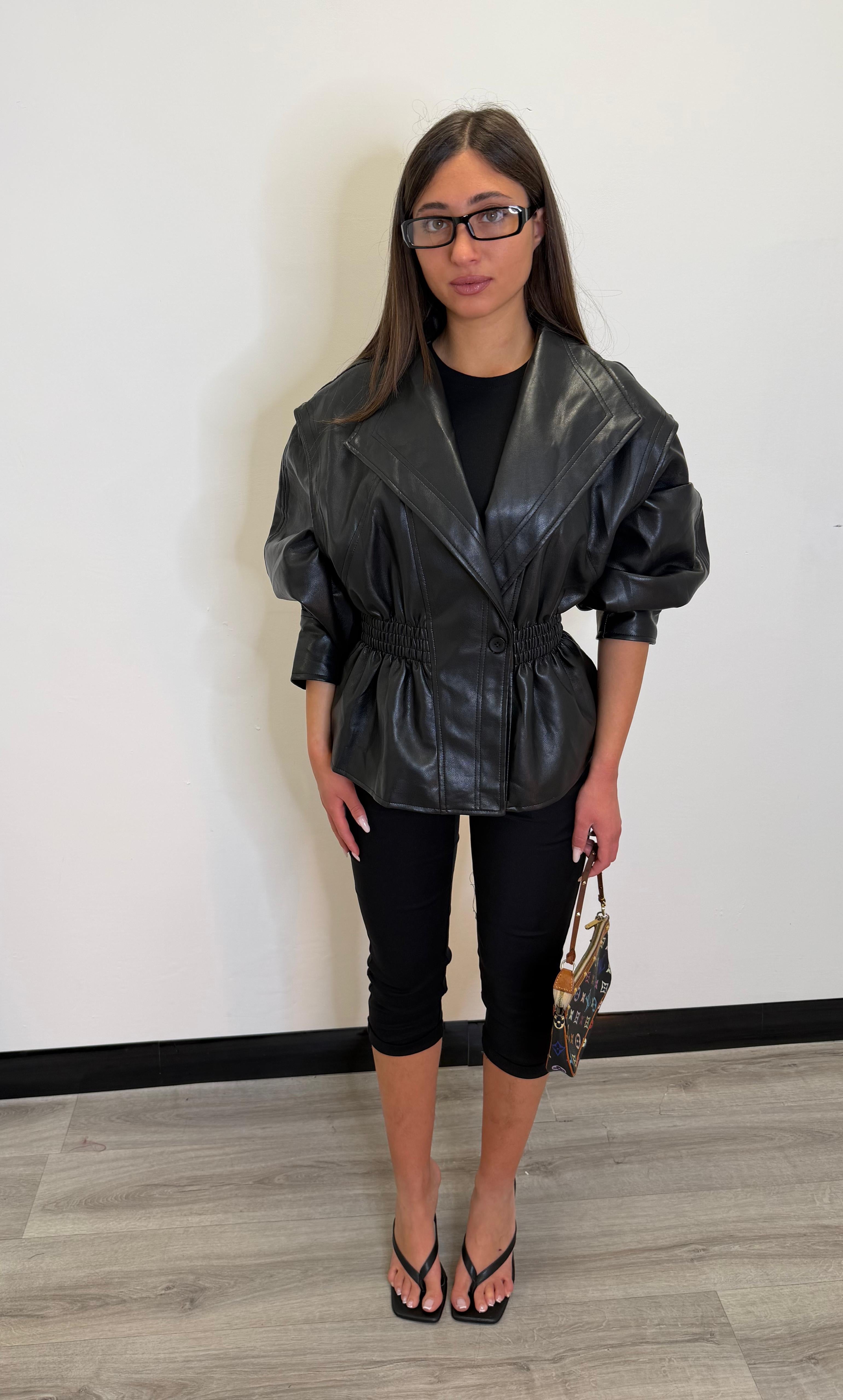 Giacca in pelle Noir