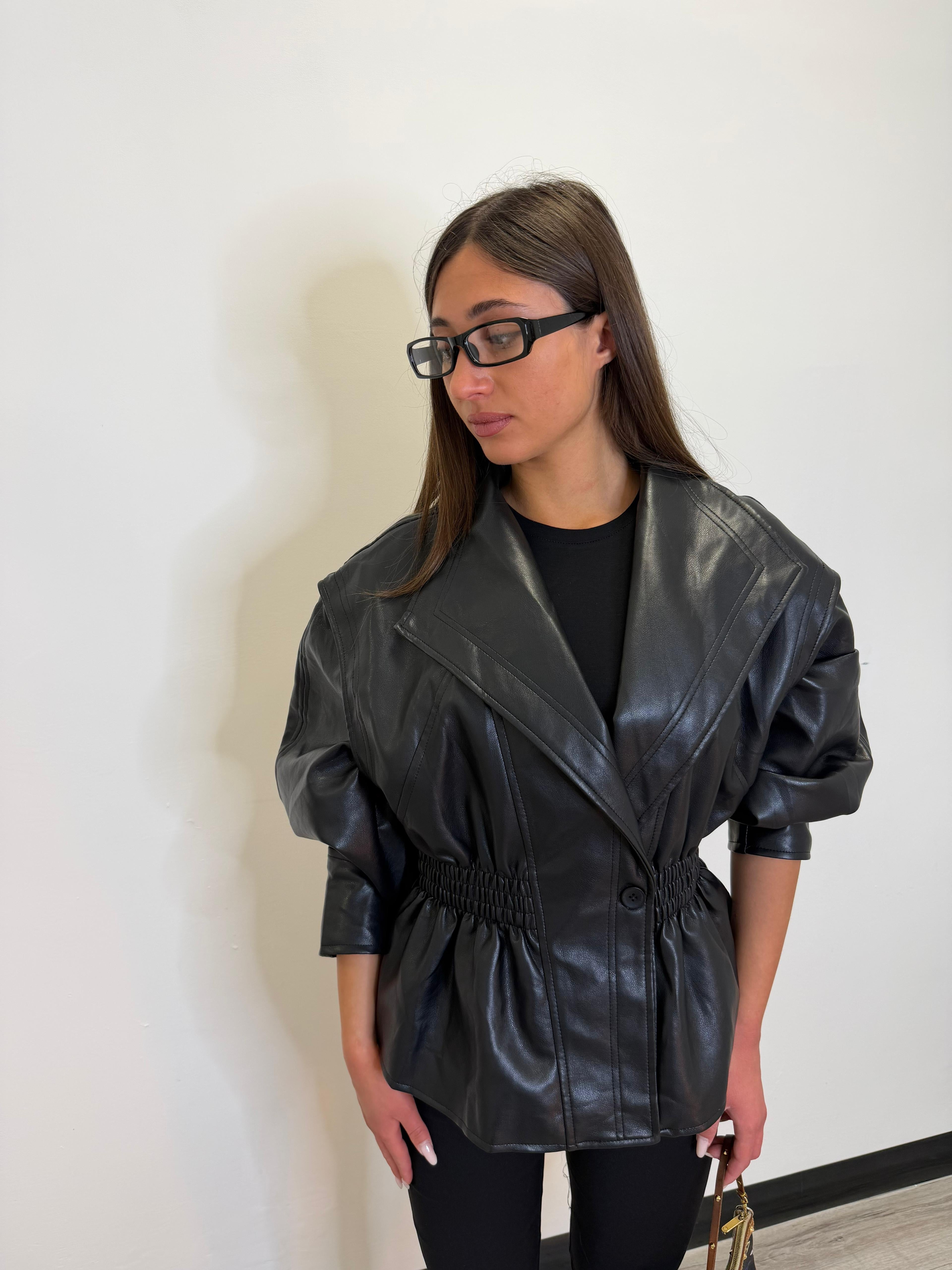 Giacca in pelle Noir