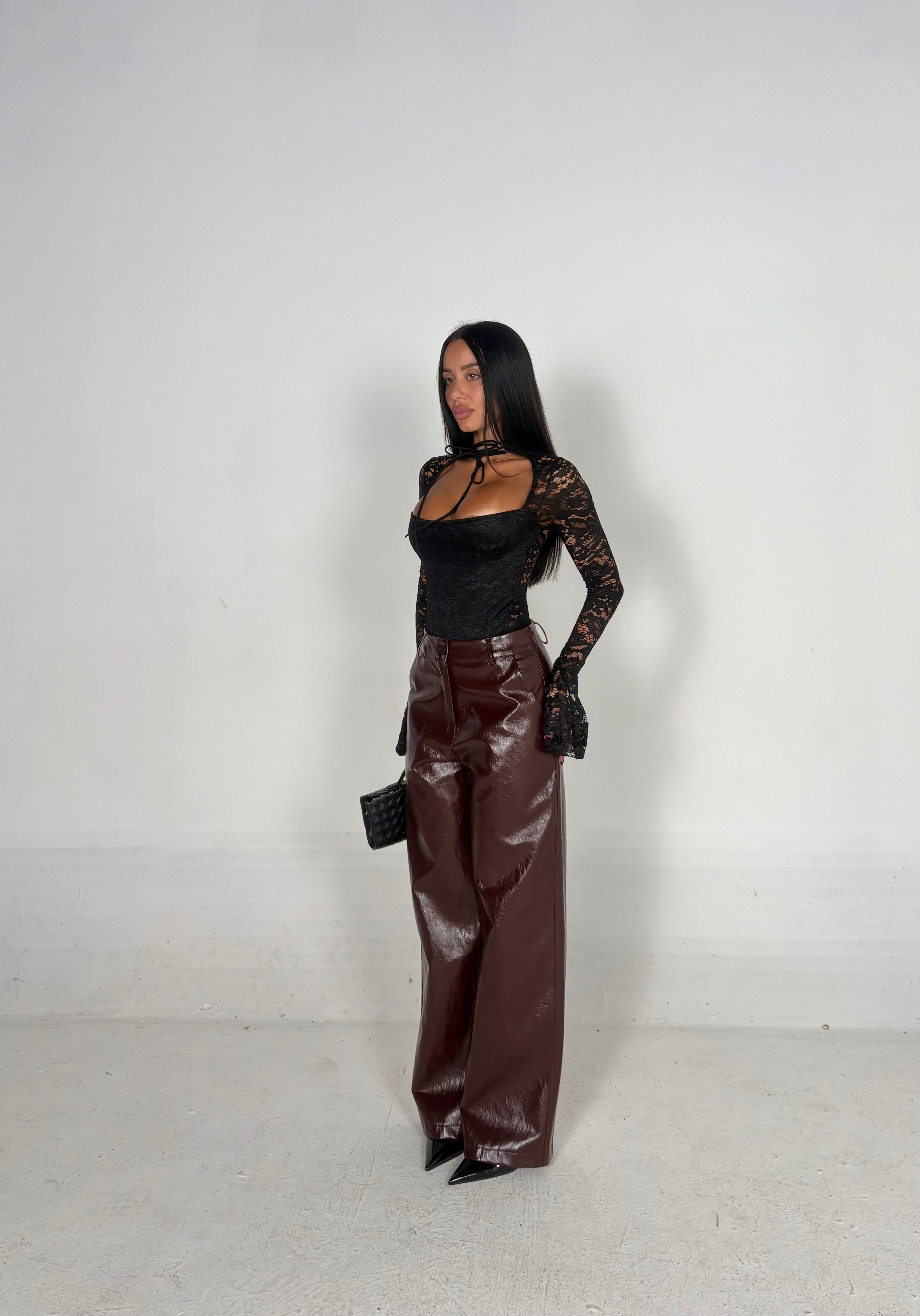 Pantalone in ecopelle