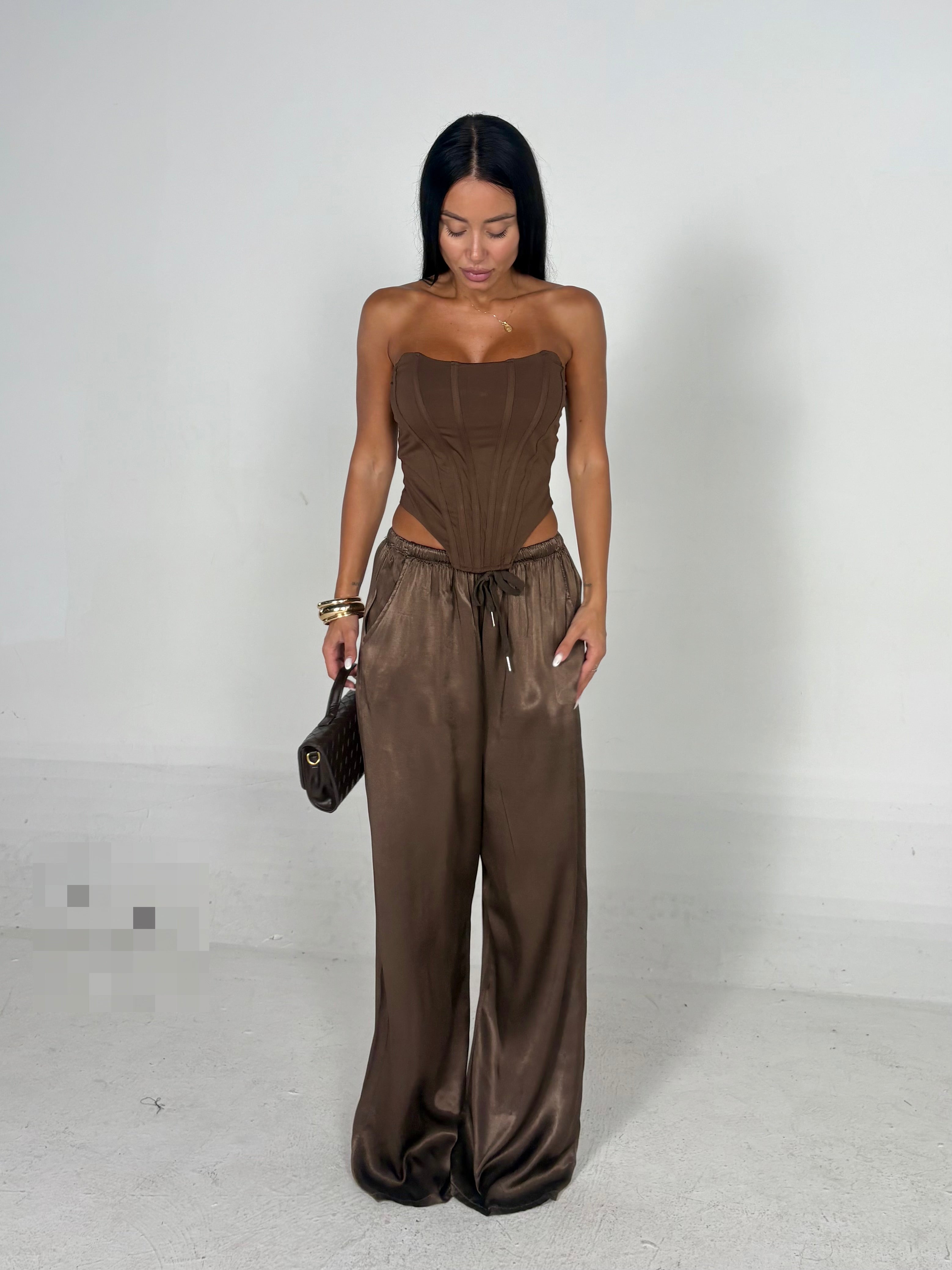 Pantalone SATIN marrone