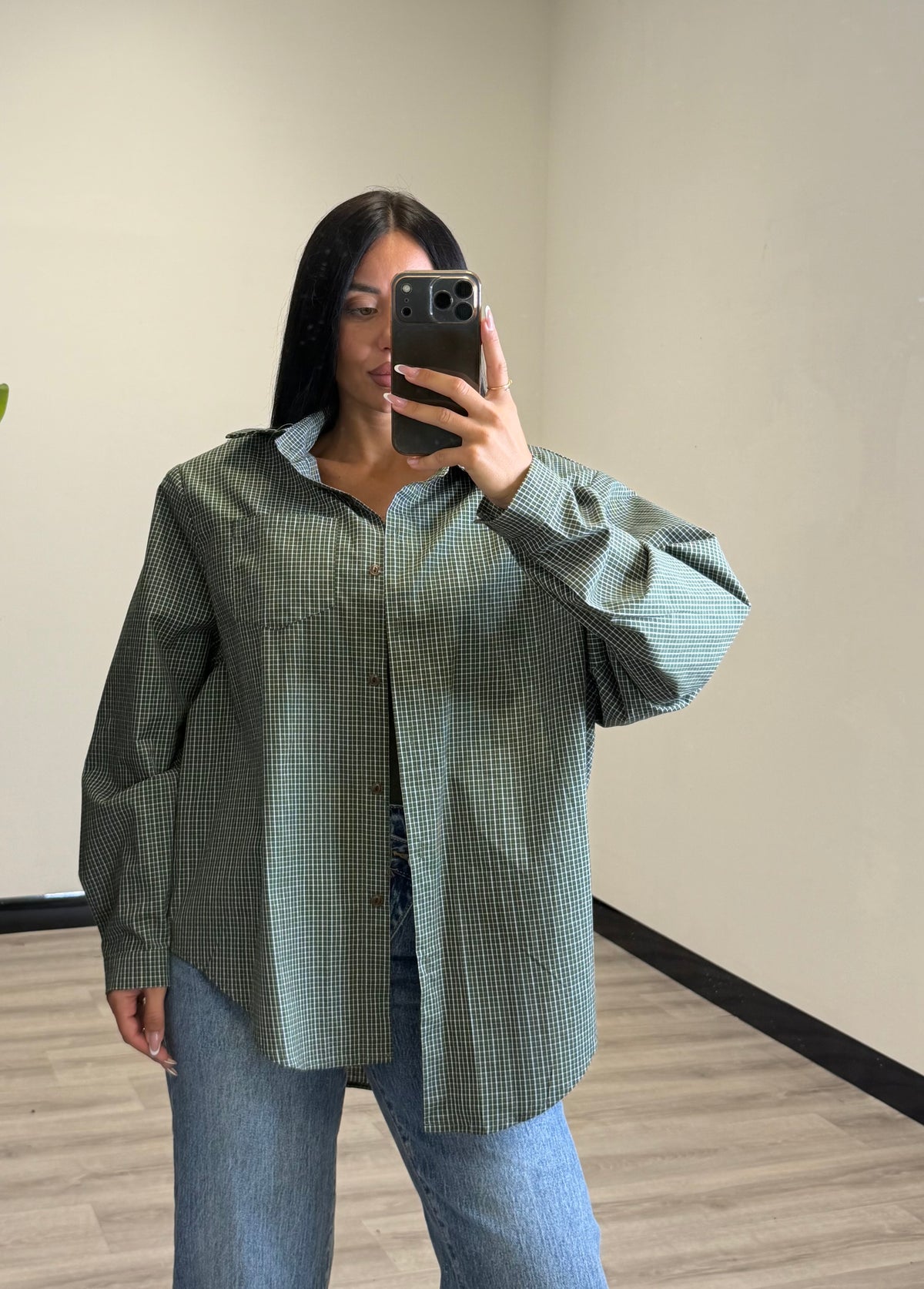 CAMICIA “OLIVE GRID SET”
