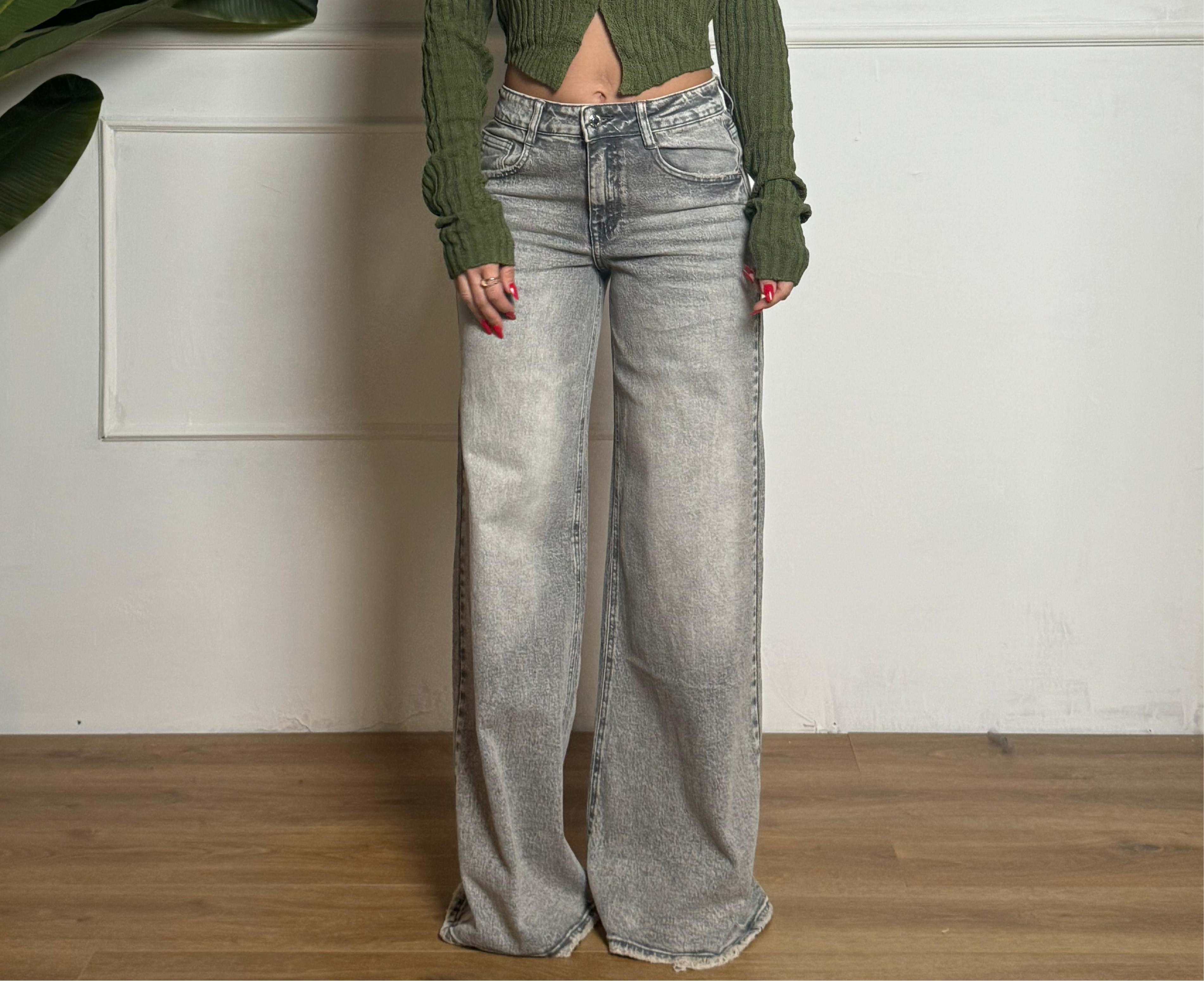 Jeans palazzo ampio