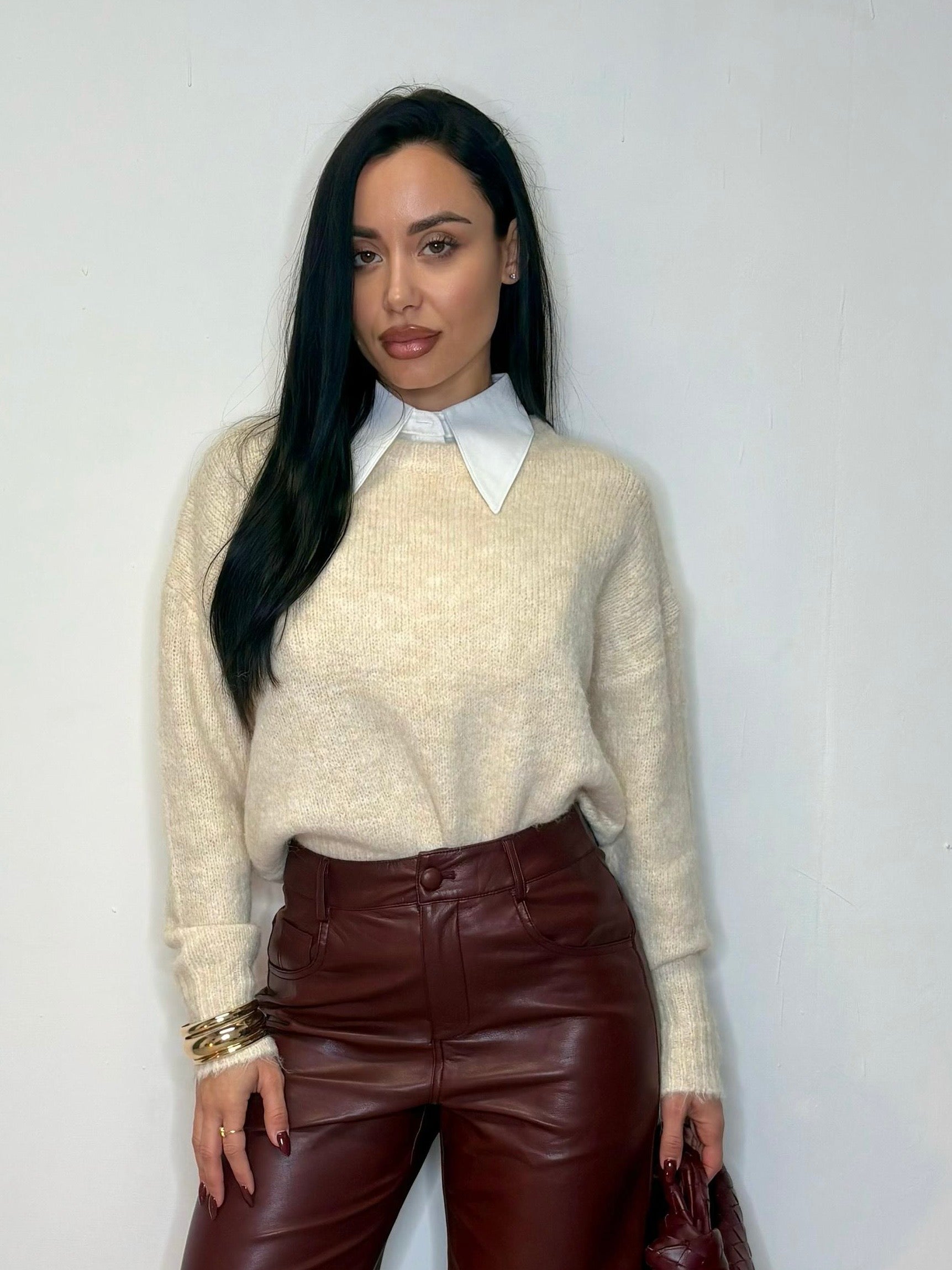 Maglione in lana girocollo