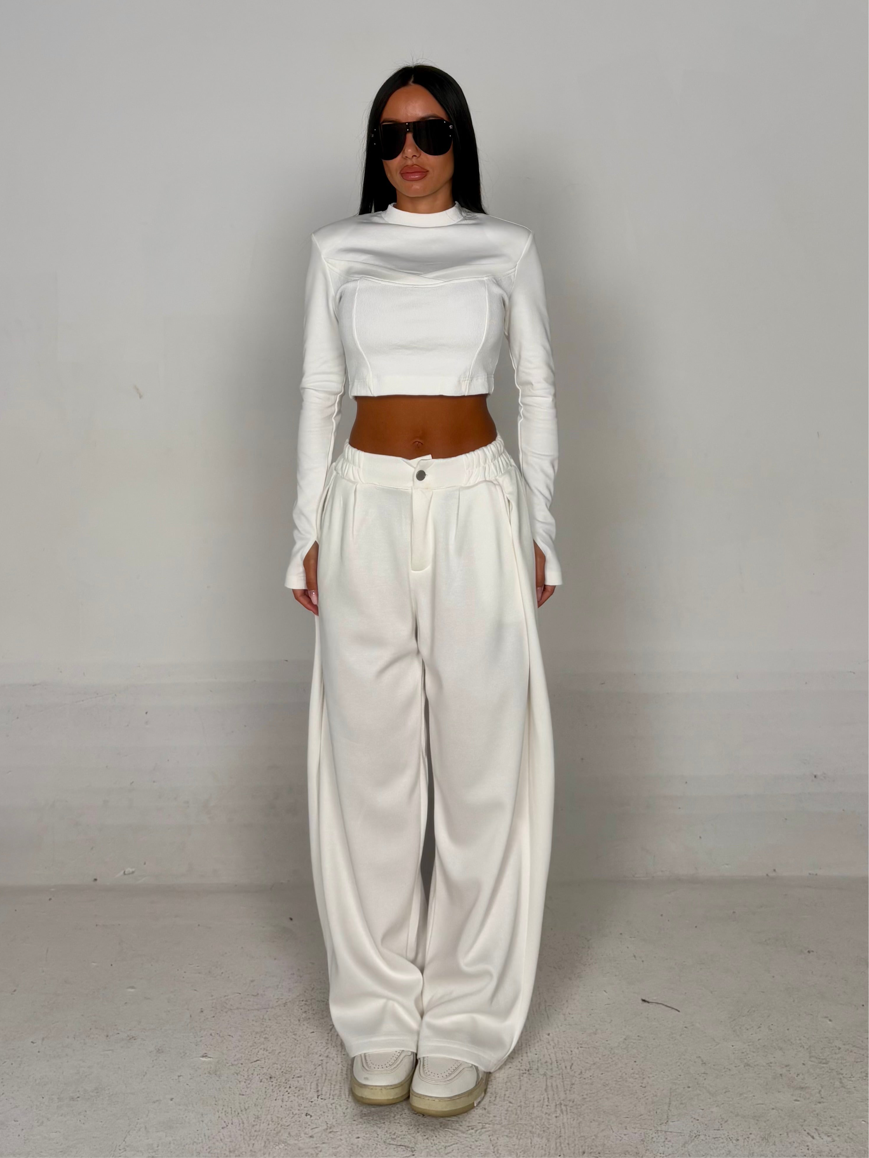 Pantalone tuta bianco