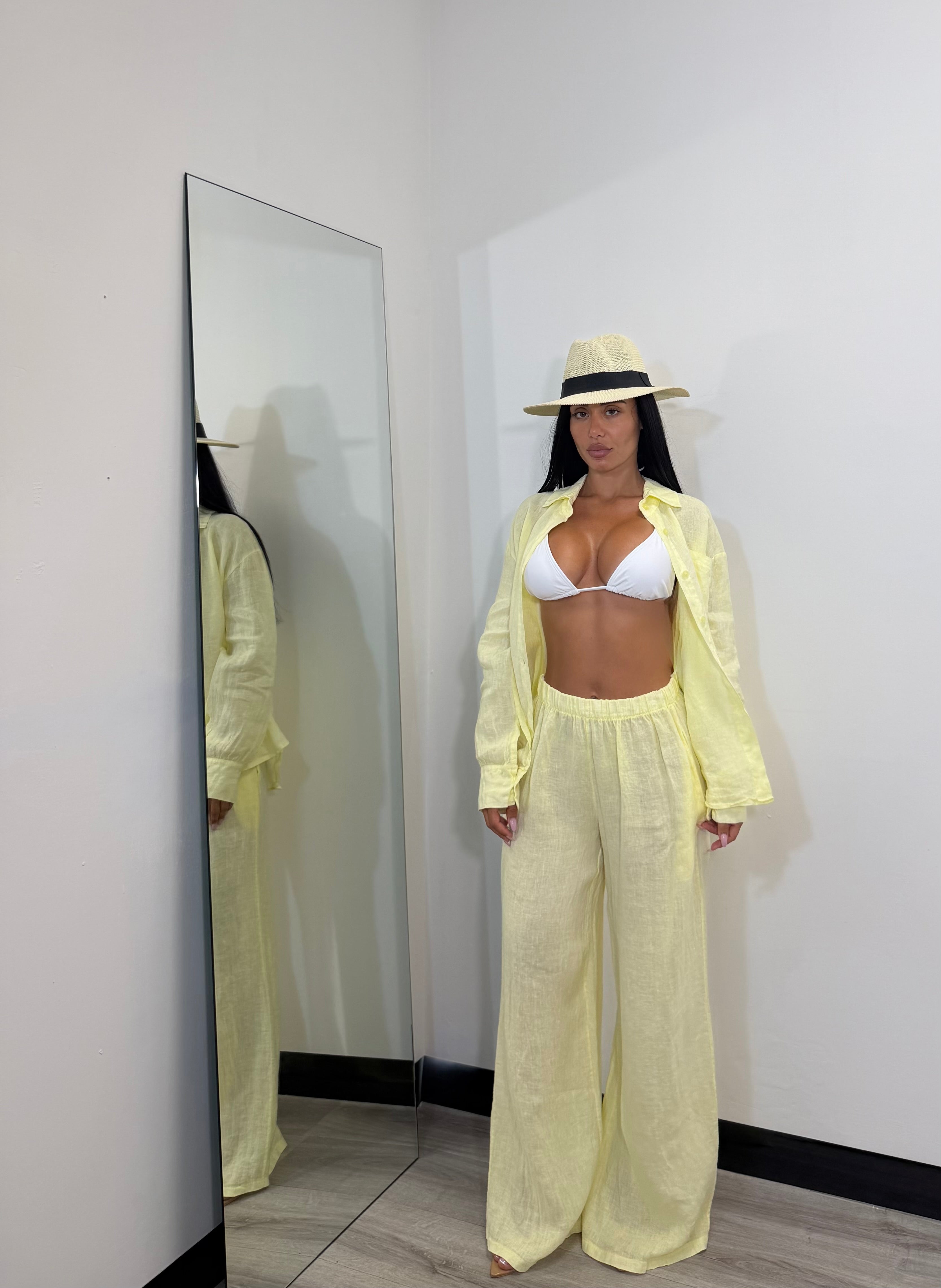 PANTALONE IN LINO