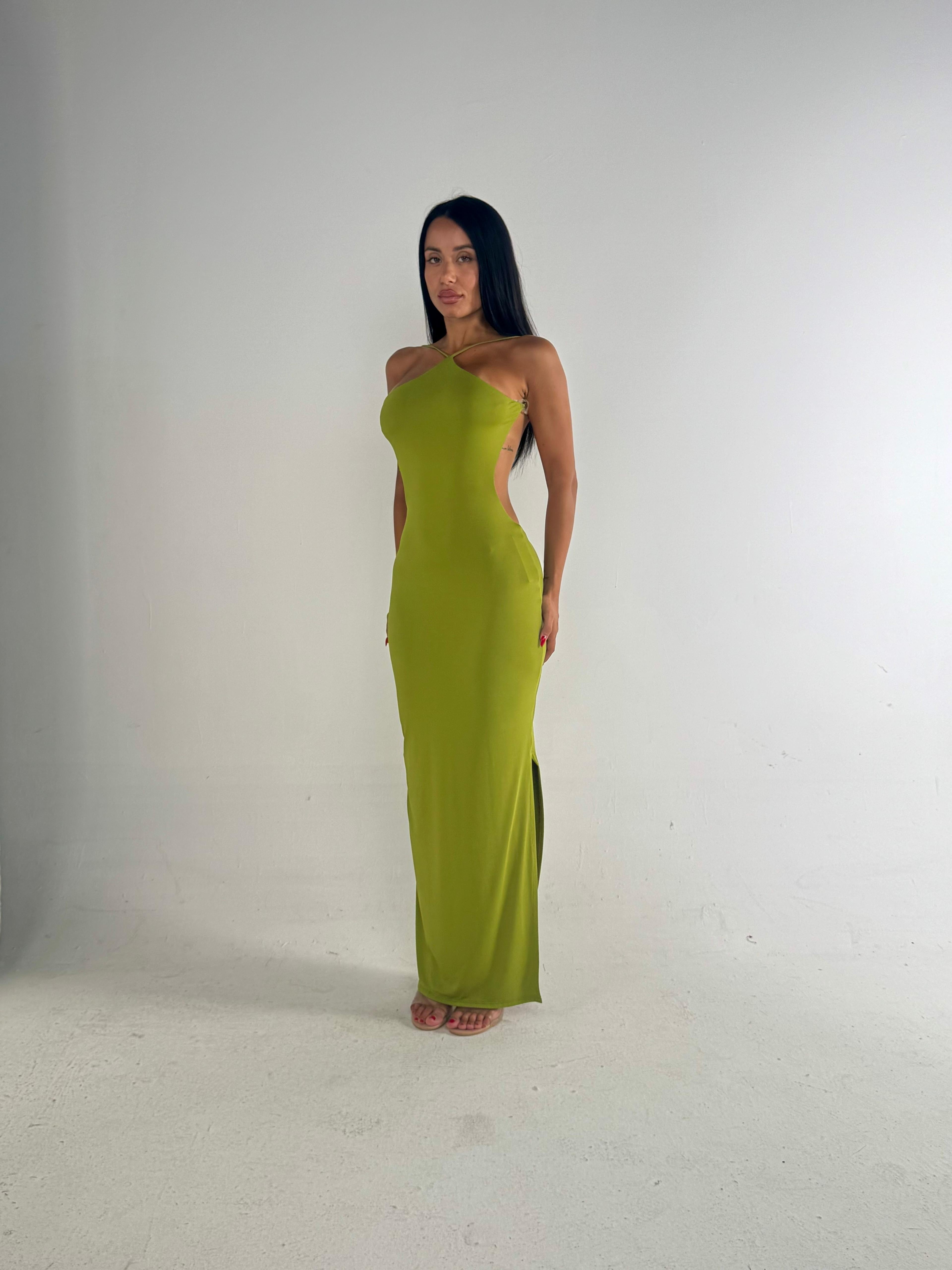 Abito LYDIA lungo verde