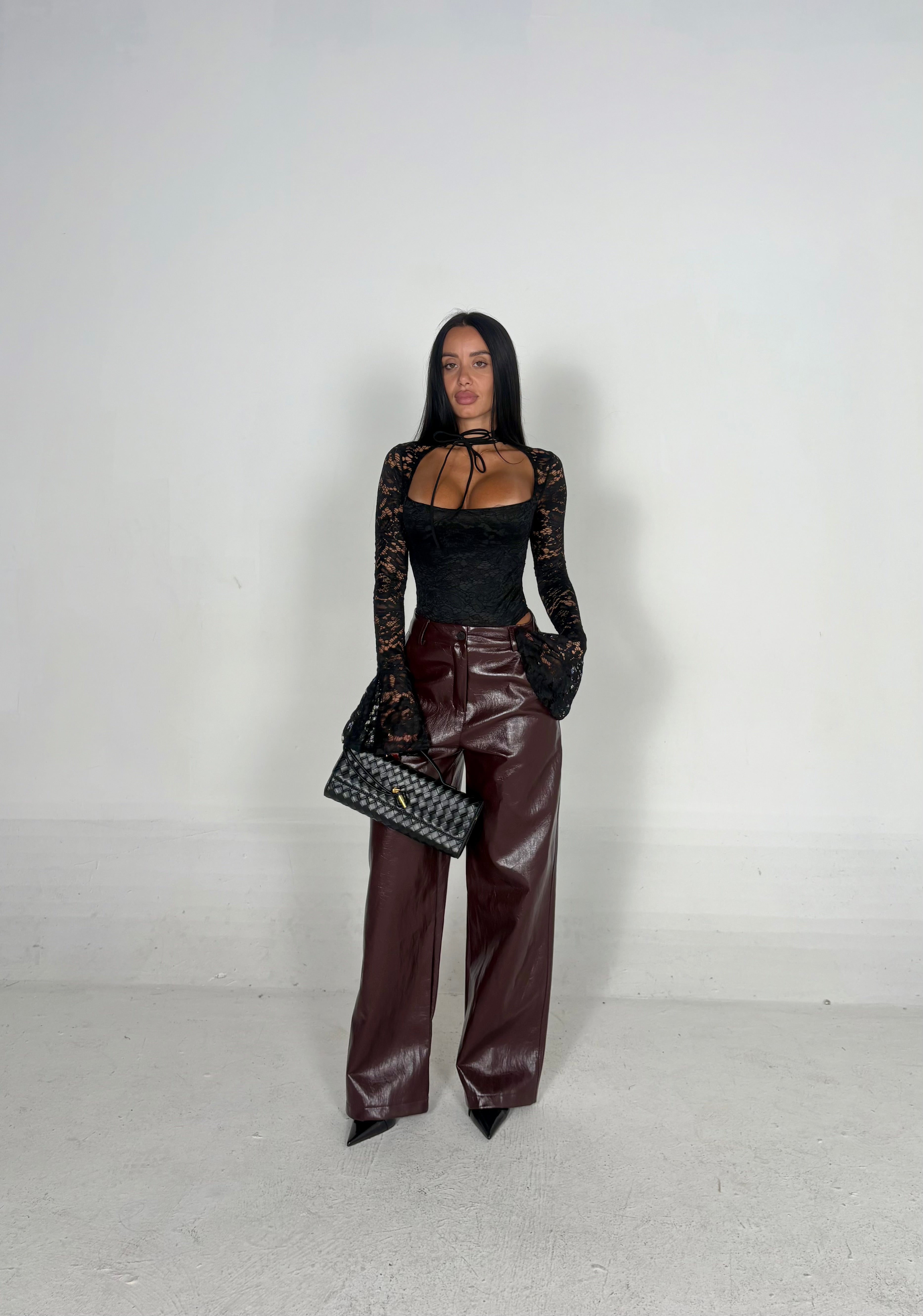 Pantalone in ecopelle