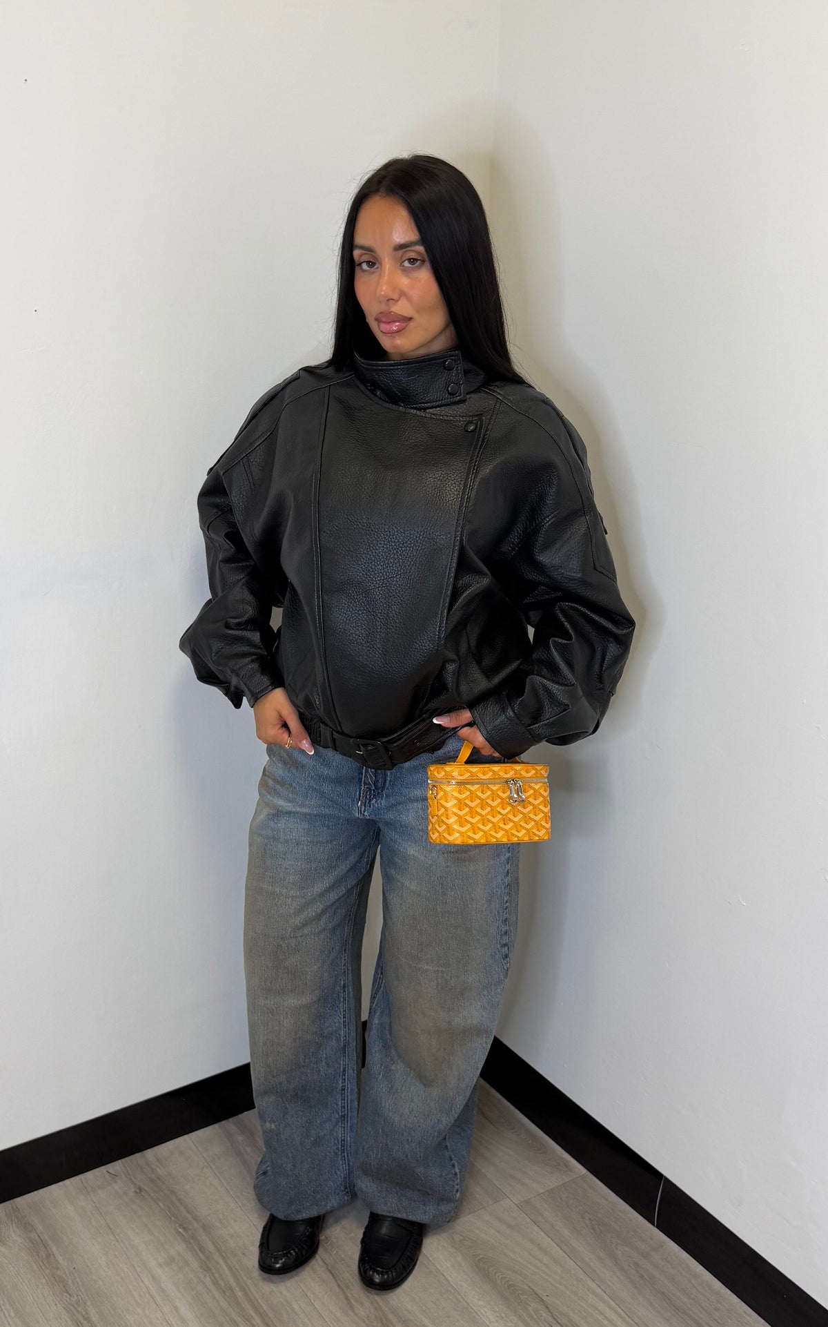 CHIODO ECOPELLE BIKER OVERSIZE